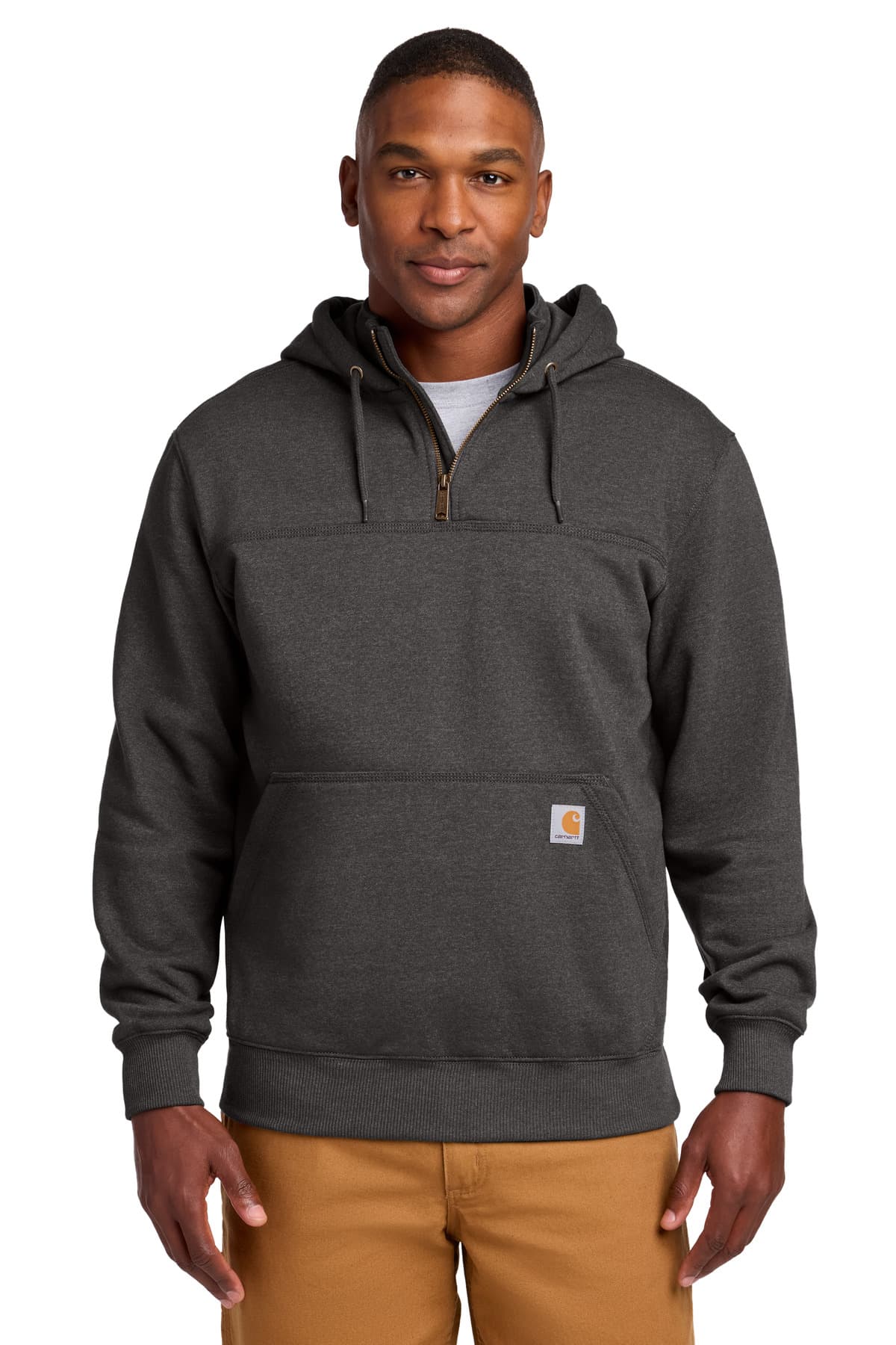 Carhartt ® Rain Defender ® Paxton Heavyweight Hooded Zip Mock Sweatshirt. CT100617 thumbnail 3