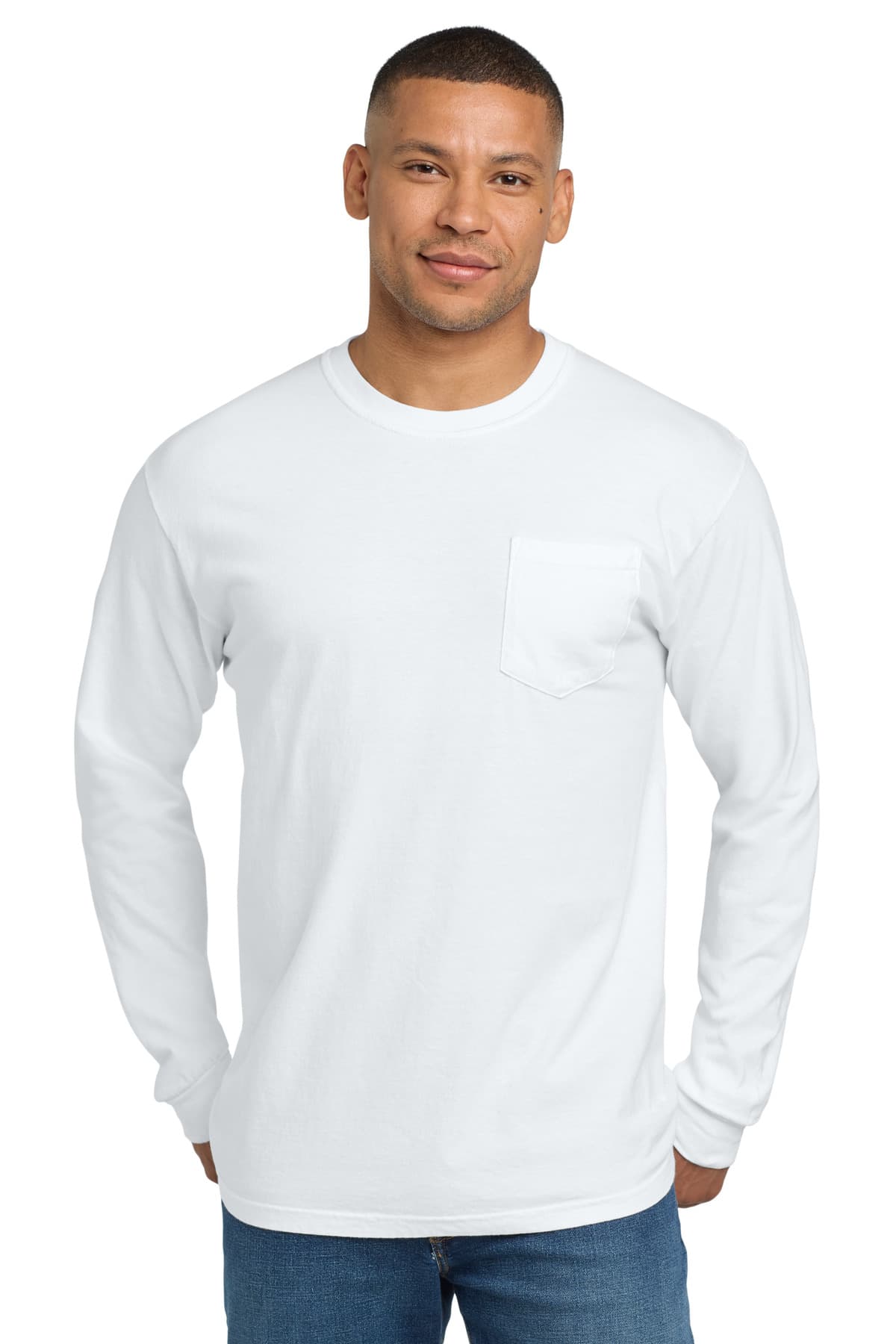 COMFORT COLORS ® Heavyweight Ring Spun Long Sleeve Pocket Tee. 4410 thumbnail 2