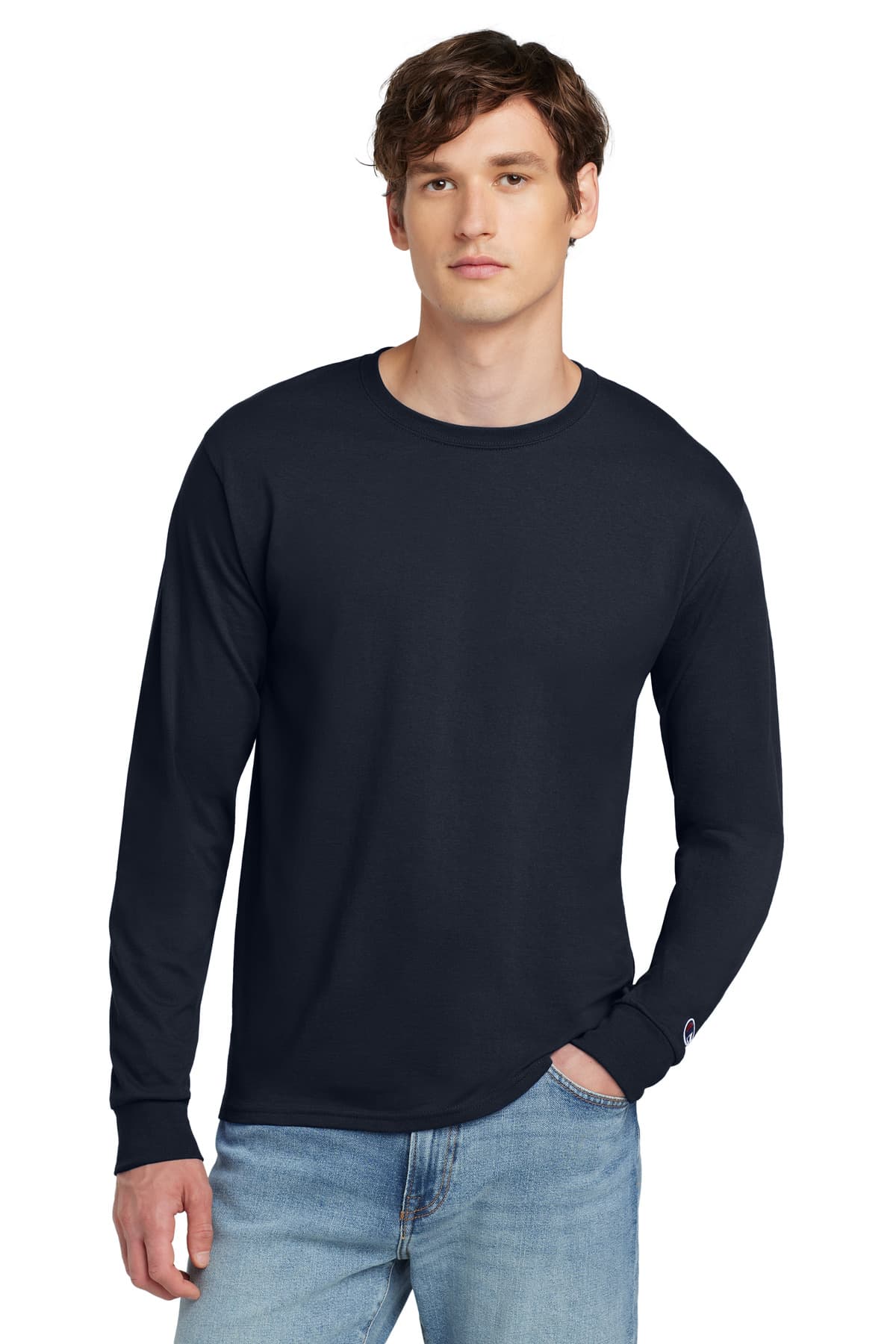 Champion ® Heritage 5.2-Oz. Jersey Long Sleeve Tee CC8C thumbnail 3