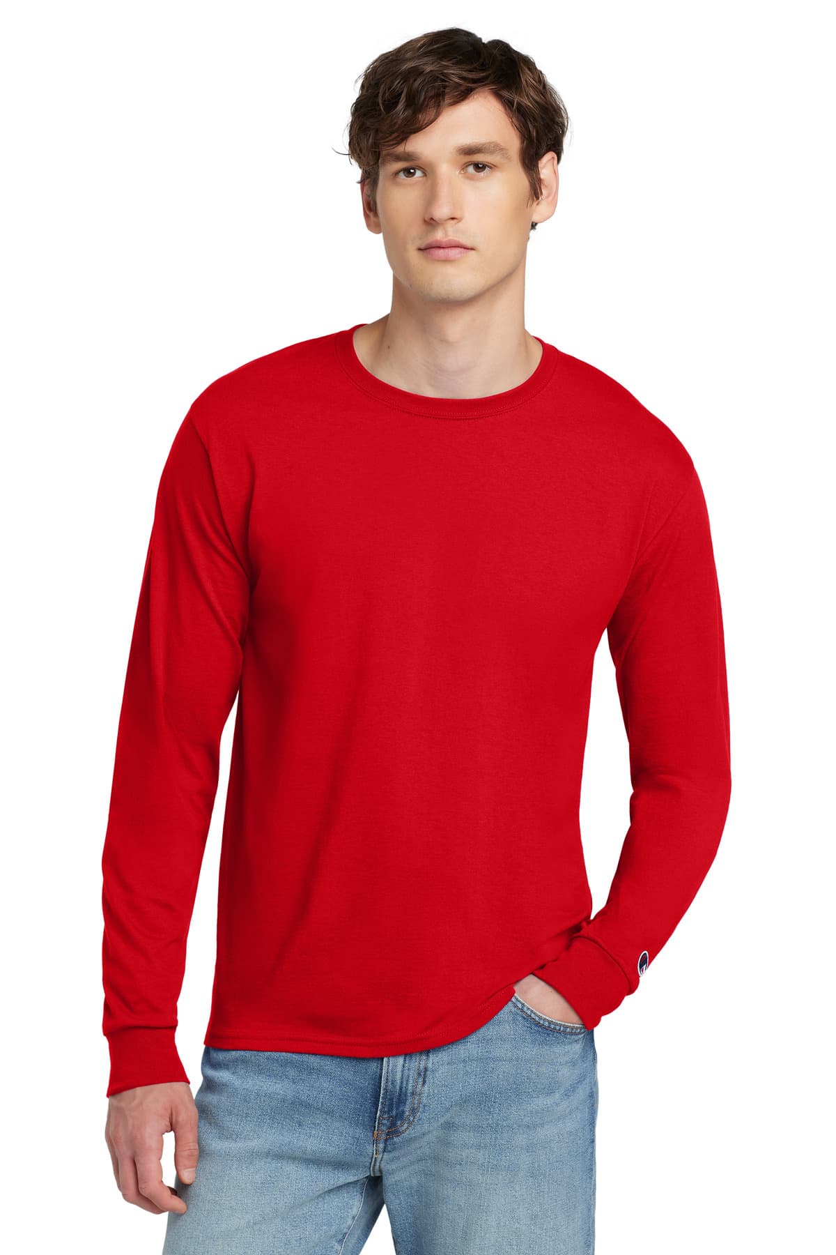 Champion ® Heritage 5.2-Oz. Jersey Long Sleeve Tee CC8C thumbnail 4