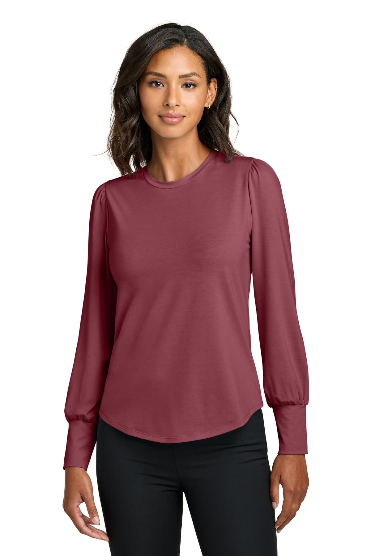 Mercer+Mettle ® Women's Stretch Jersey Long Sleeve Blouson Top MM1019 thumbnail 4