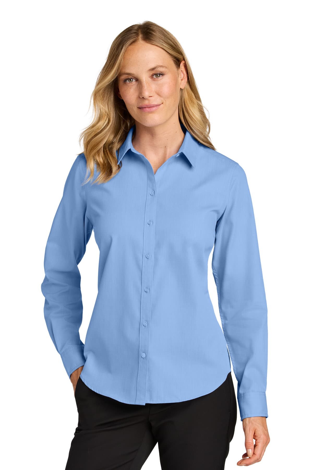 Port Authority ® Women's Long Sleeve Nailhead Easy Care Shirt LW816 thumbnail 2