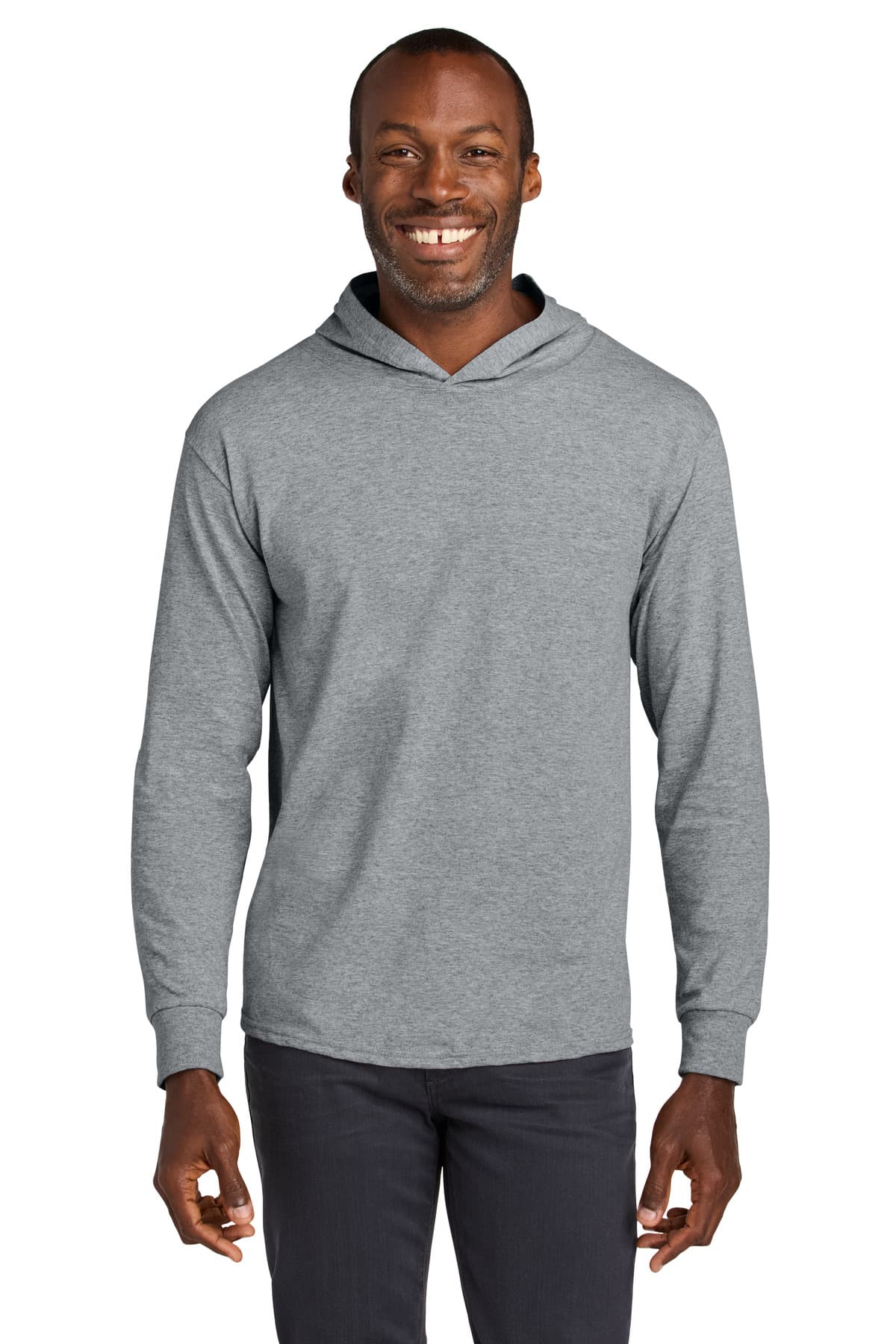 Jerzees Classics  Unisex Cotton Long Sleeve Hooded T-Shirt 363LH thumbnail 2