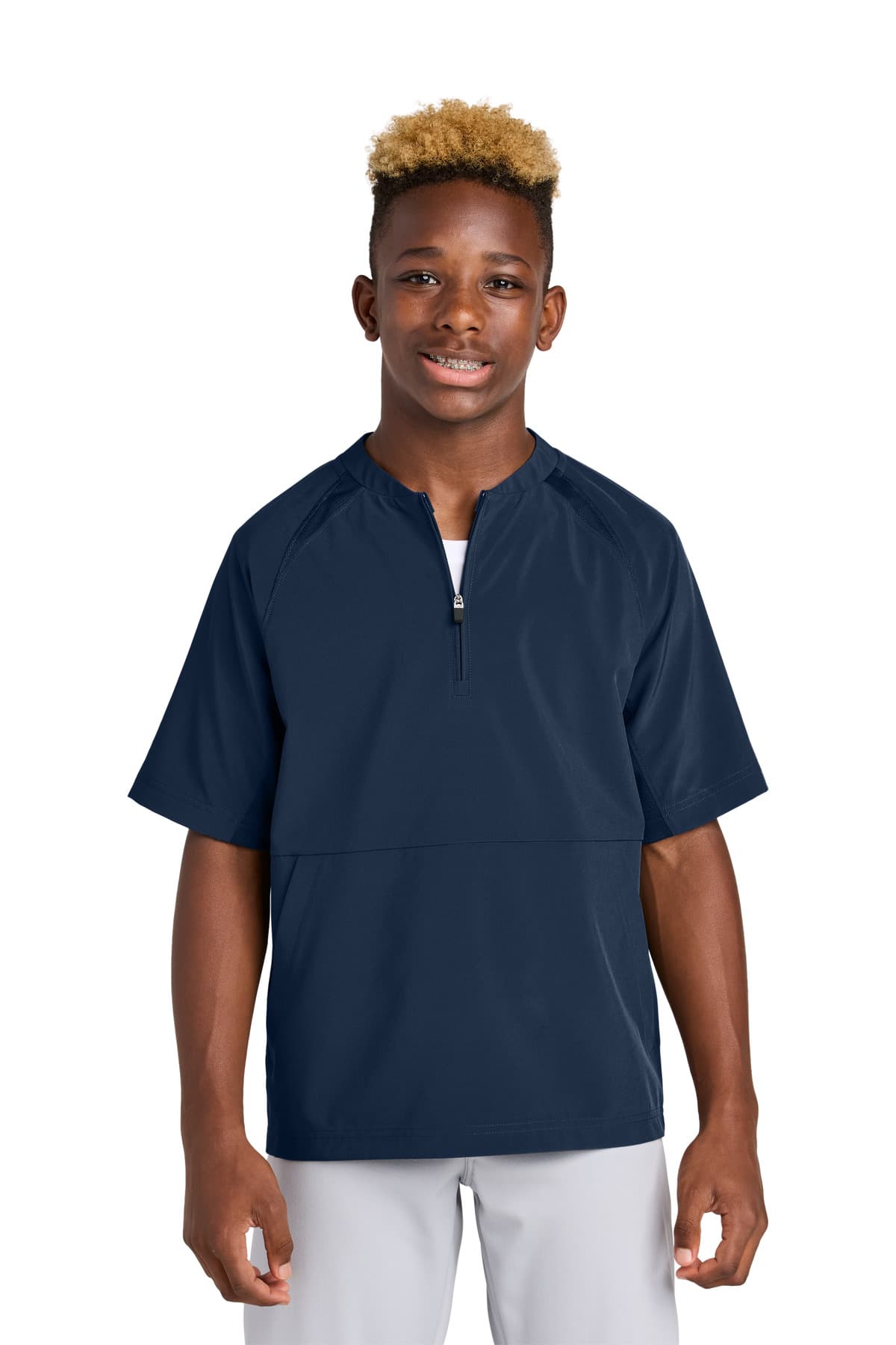 Sport-Tek ® Youth Repeat 1/2-Zip Short Sleeve Jacket YJST489 thumbnail 4