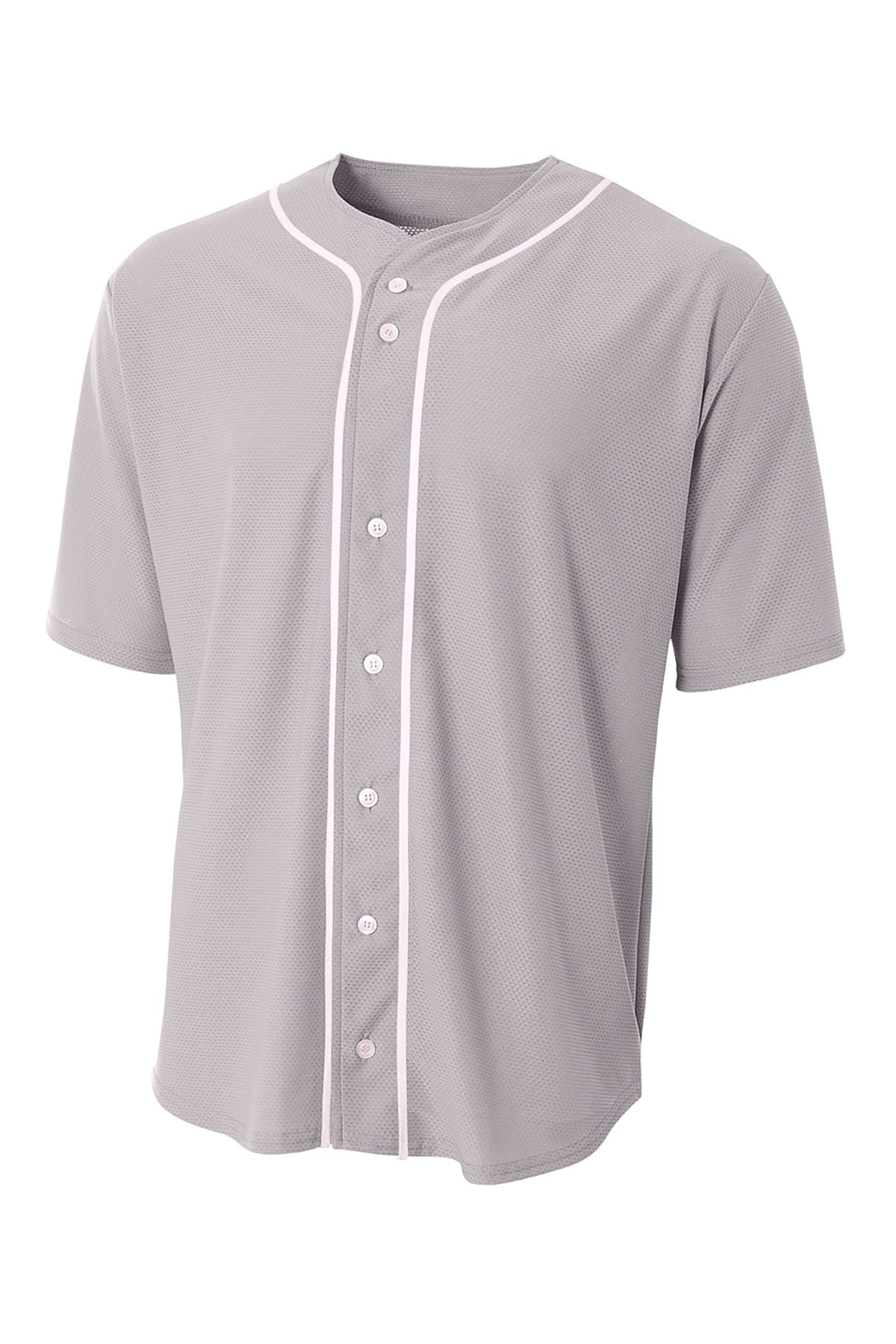 A4 Short Sleeve Full-Button Baseball Top A4N4184 thumbnail 3