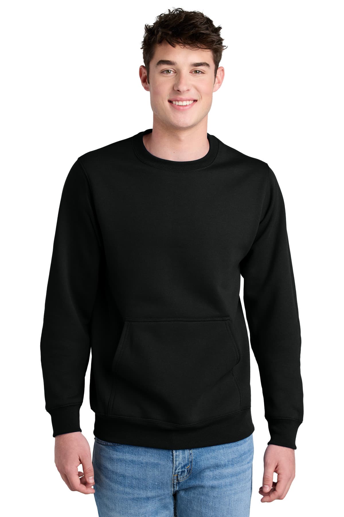 Port & Co  Core Fleece Crewneck Pocket Sweatshirt PC78PKT thumbnail 4