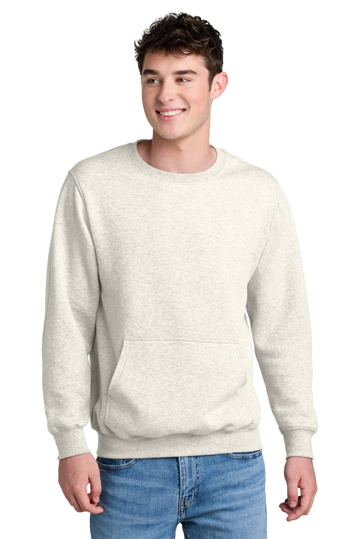 Port & Co  Core Fleece Crewneck Pocket Sweatshirt PC78PKT thumbnail 5