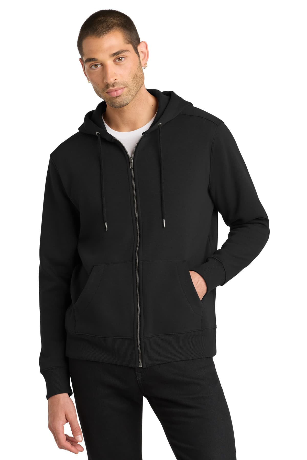 District ® Perfect Weight ® Fleece Full-Zip Hoodie DT1103 thumbnail 4
