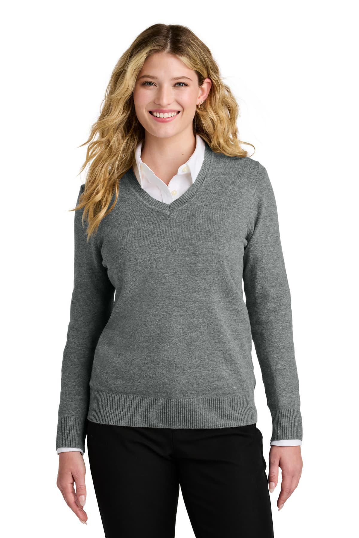 Port Authority ® Women's Easy Care V-Neck Sweater LSW2850 thumbnail 4
