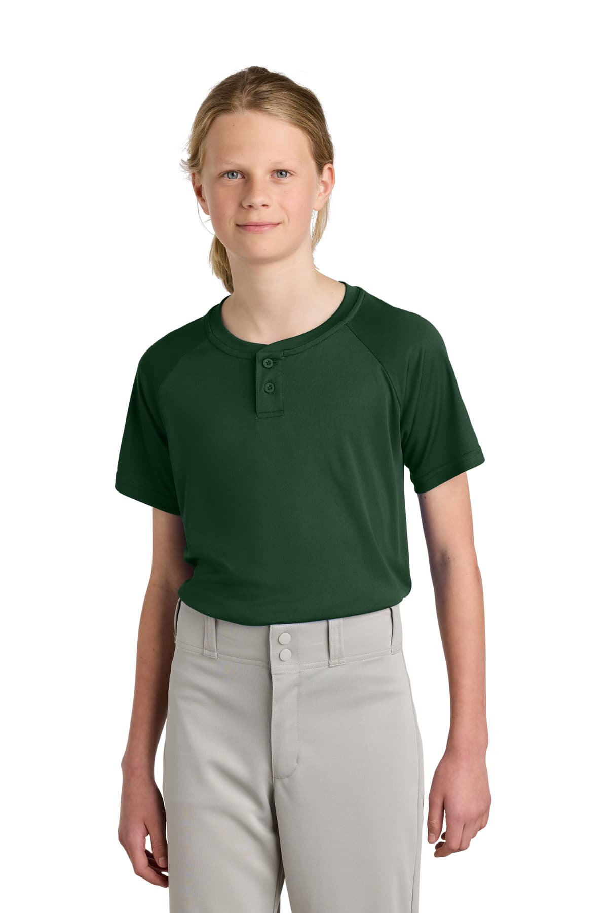 Sport-Tek ® Youth PosiCharge ® Competitor ™ 2-Button Henley YST359 thumbnail 7