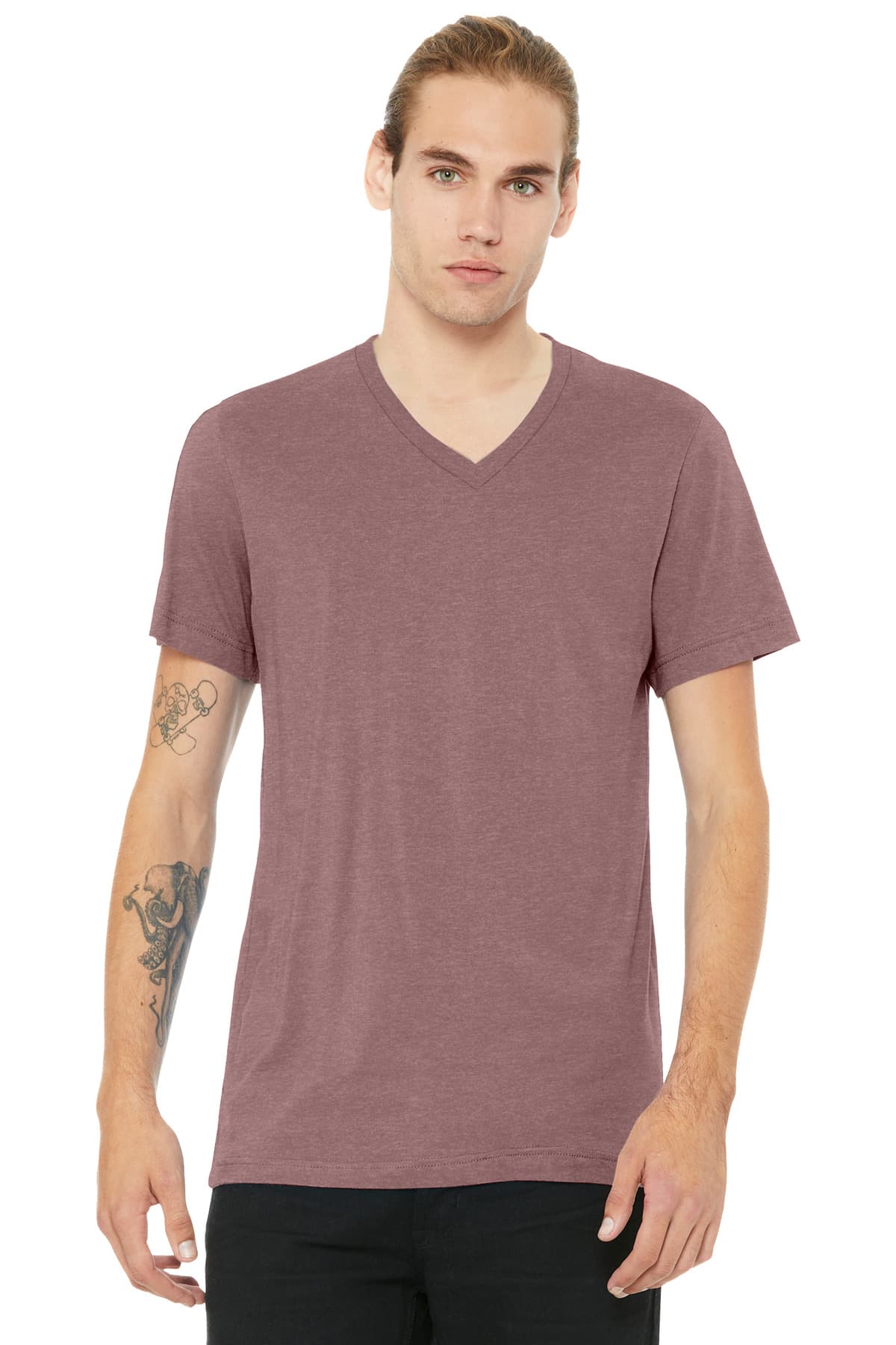 BELLA+CANVAS ® Unisex Heather CVC V-Neck Tee BC3005CVC thumbnail 6