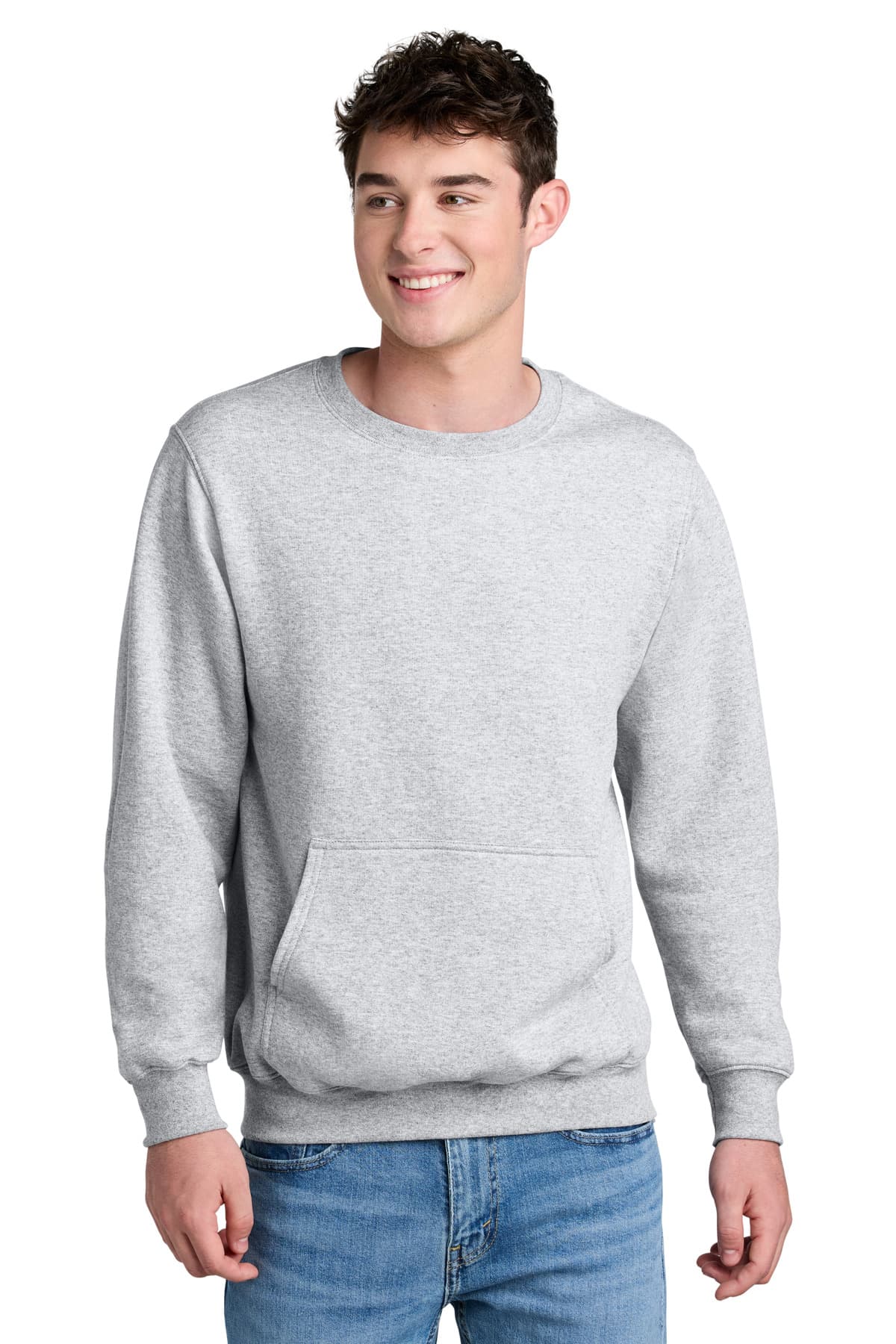 Port & Co ™ Core Fleece Crewneck Pocket Sweatshirt PC78PKT thumbnail 6