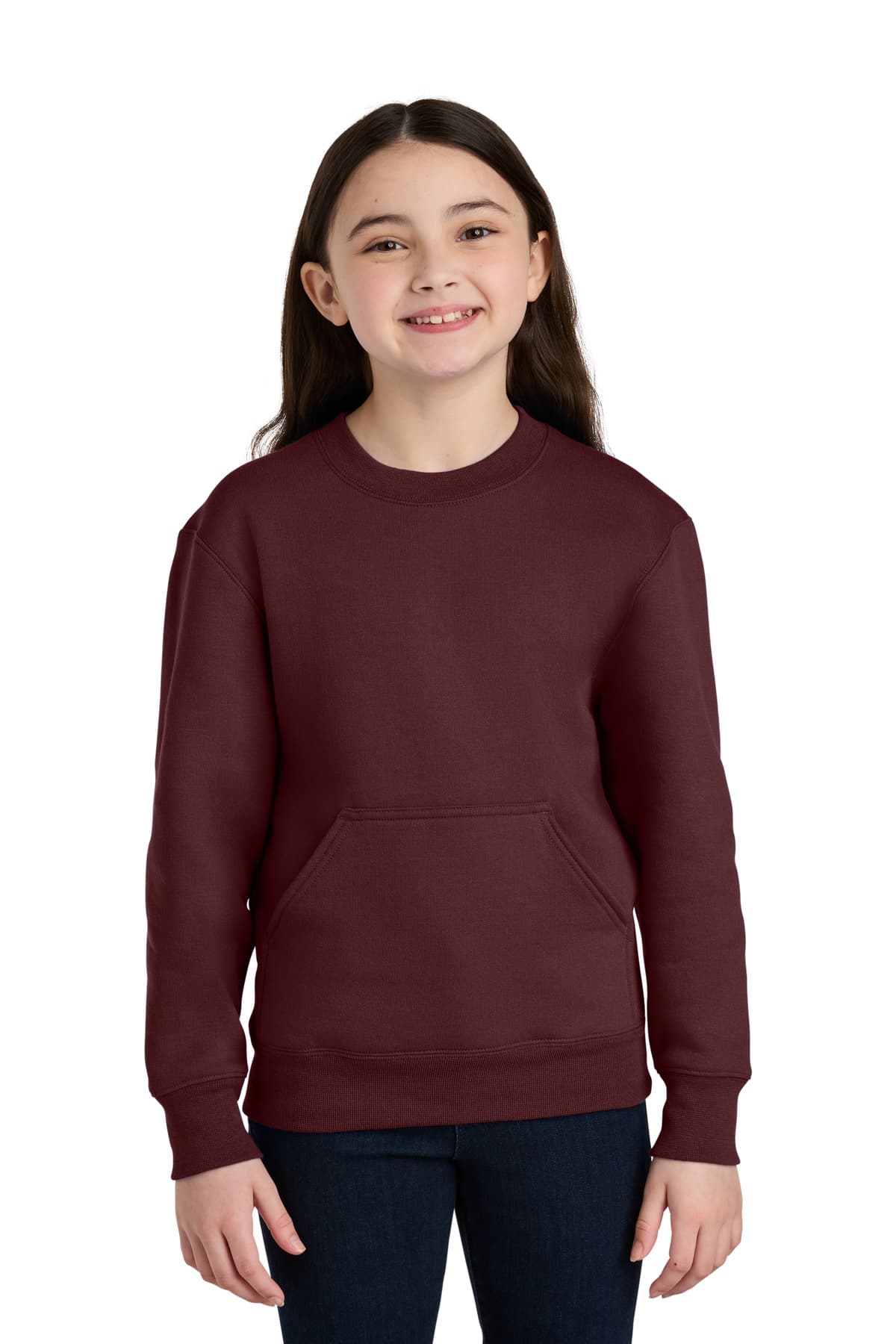Port & Co ™ Youth Core Fleece Crewneck Pocket Sweatshirt PC78YPKT thumbnail 6