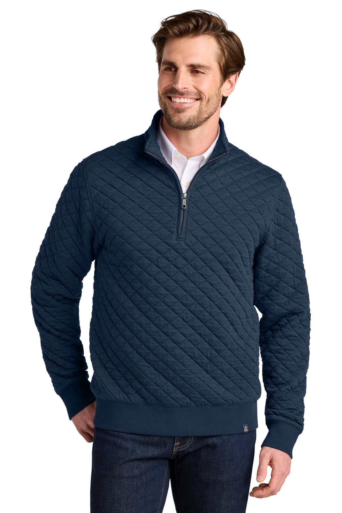 Brooks Brothers ® Diamond Quilt 1/4-Zip BB18212 thumbnail 4