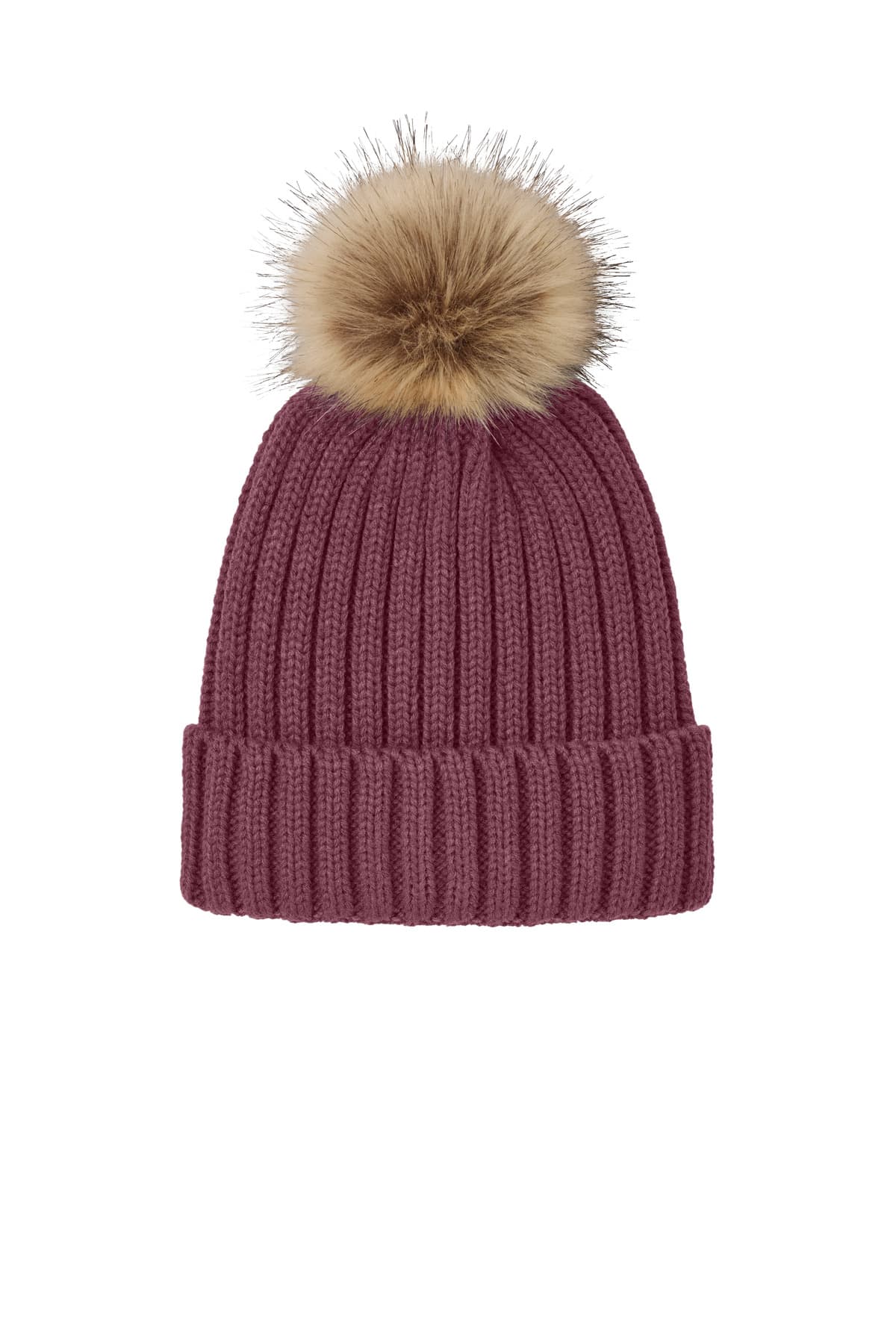 Port Authority ® Faux Fur Pom Beanie C990 thumbnail 2