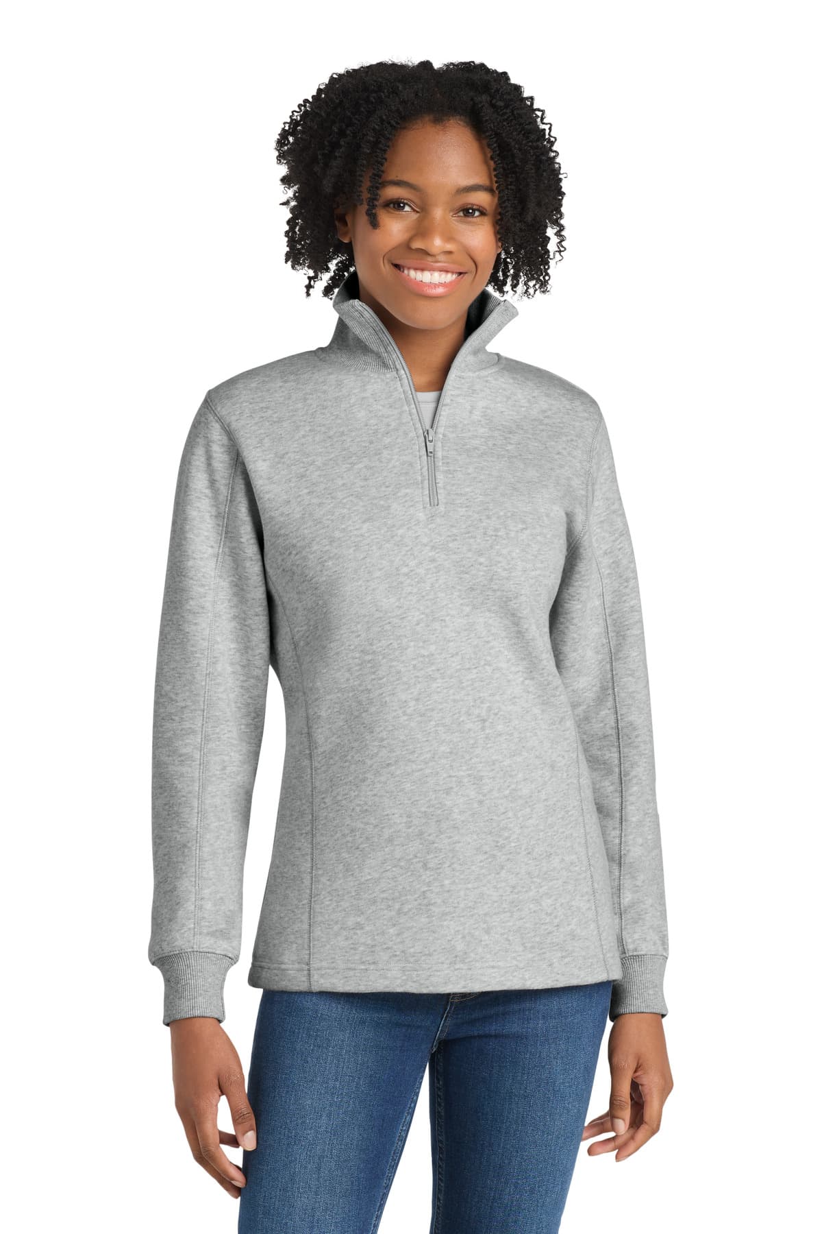 Sport-Tek ® Women's 1/4-Zip Sweatshirt. LST253 thumbnail 2