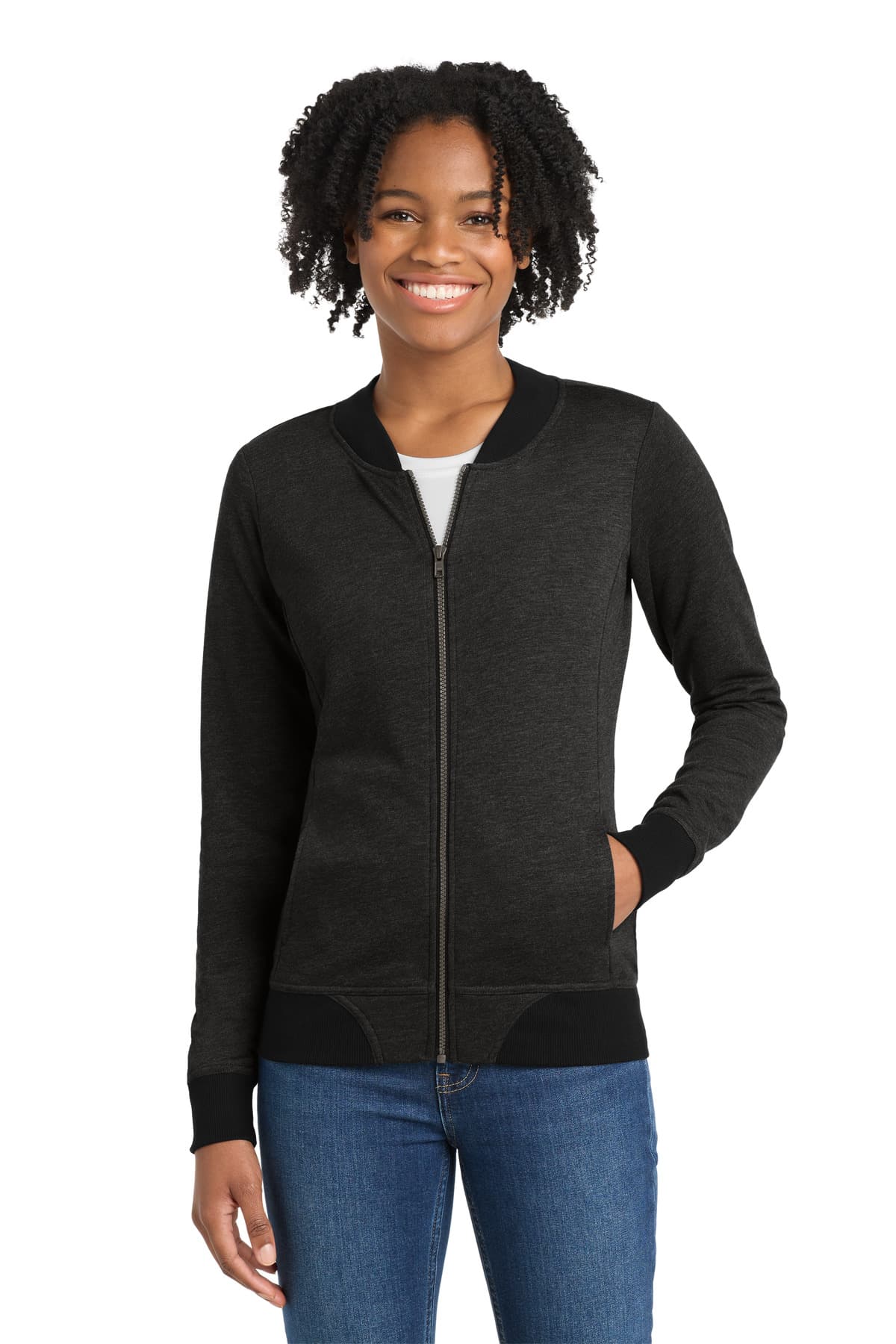 Sport-Tek ® Women's Lightweight French Terry Bomber LST274 thumbnail 4