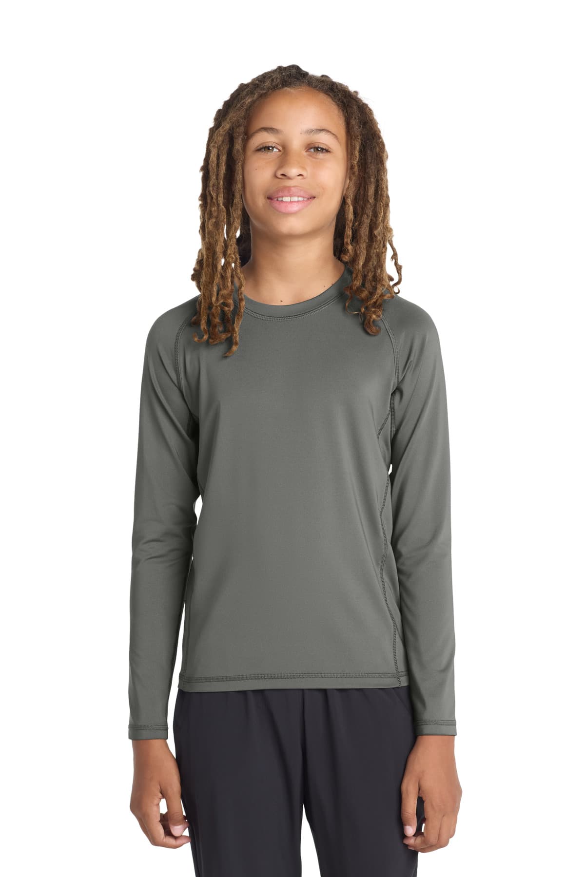 Sport-Tek ® Youth Long Sleeve Rashguard Tee. YST470LS thumbnail 3