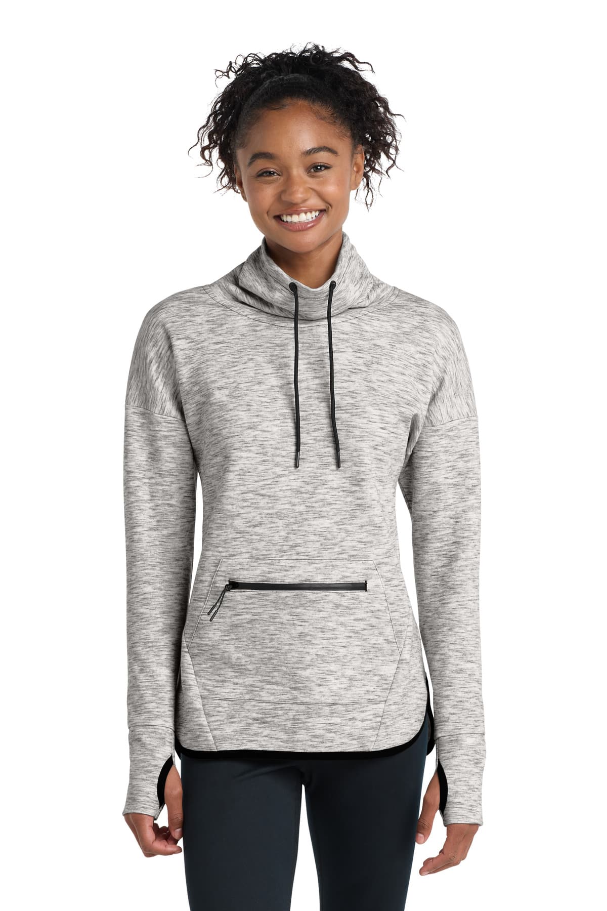 Sport-Tek ® Women's Triumph Cowl Neck Pullover LST280 thumbnail 2
