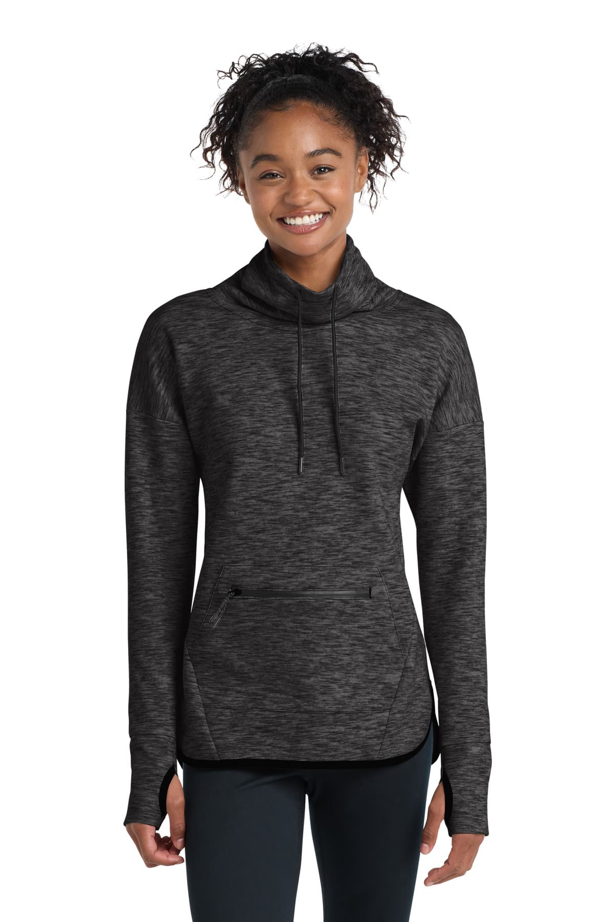 Sport-Tek ® Women's Triumph Cowl Neck Pullover LST280 thumbnail 4