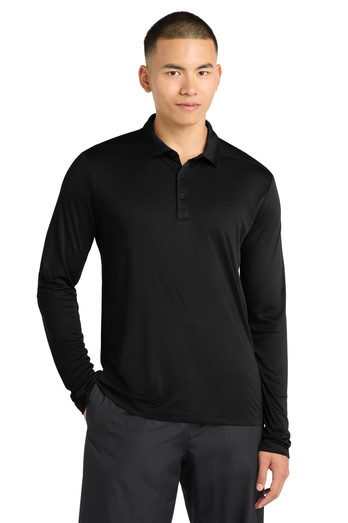 Sport-Tek ® Posi-UV ® Pro Long Sleeve Polo. ST520LS thumbnail 2