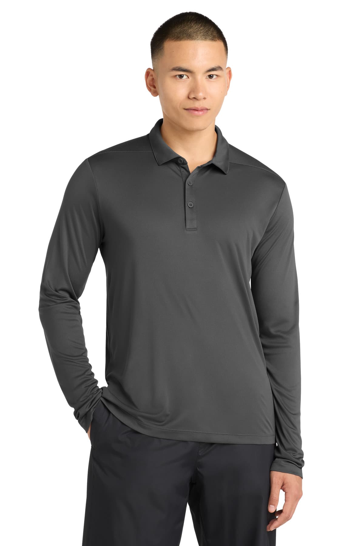 Sport-Tek ® Posi-UV ® Pro Long Sleeve Polo. ST520LS thumbnail 3