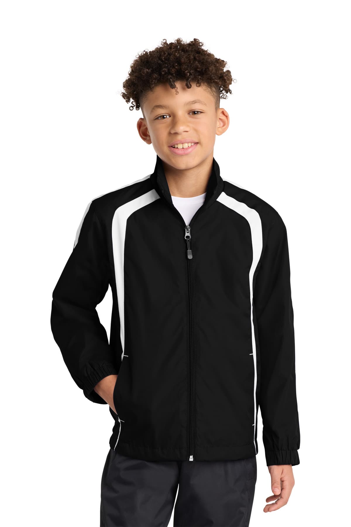 Sport-Tek ® Youth Colorblock Raglan Jacket. YST60 thumbnail 3