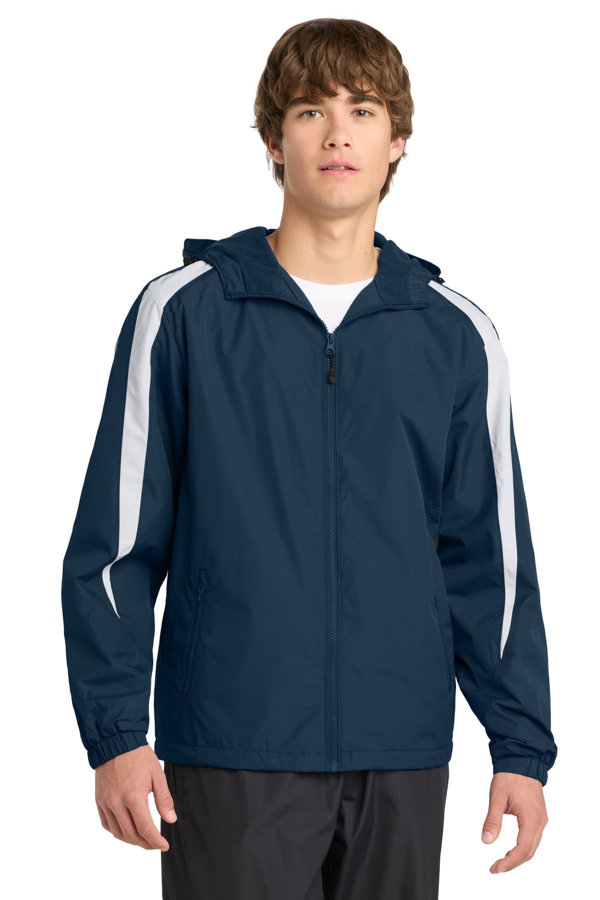 Sport-Tek ® Fleece-Lined Colorblock Jacket. JST81 thumbnail 3