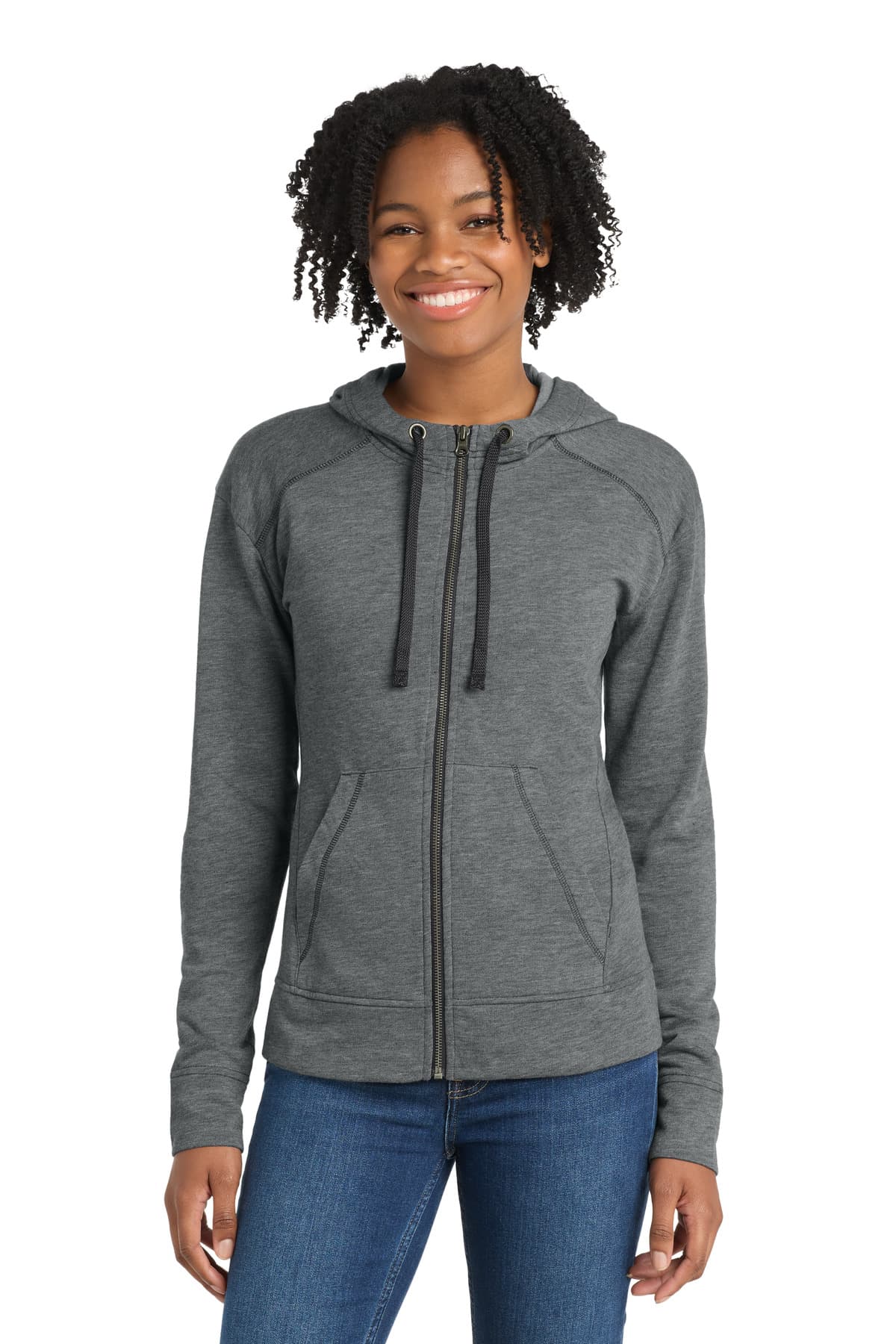 Sport-Tek ® Women's PosiCharge ® Tri-Blend Wicking Fleece Full-Zip Hooded Jacket LST293 thumbnail 3