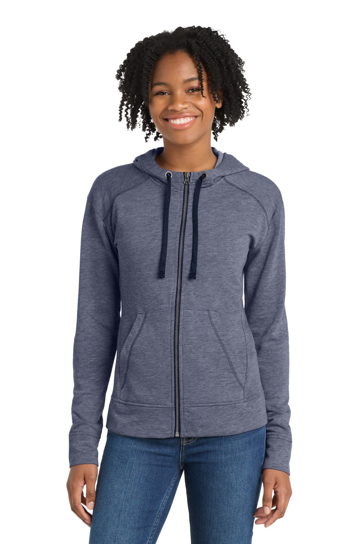 Sport-Tek ® Women's PosiCharge ® Tri-Blend Wicking Fleece Full-Zip Hooded Jacket LST293 thumbnail 4