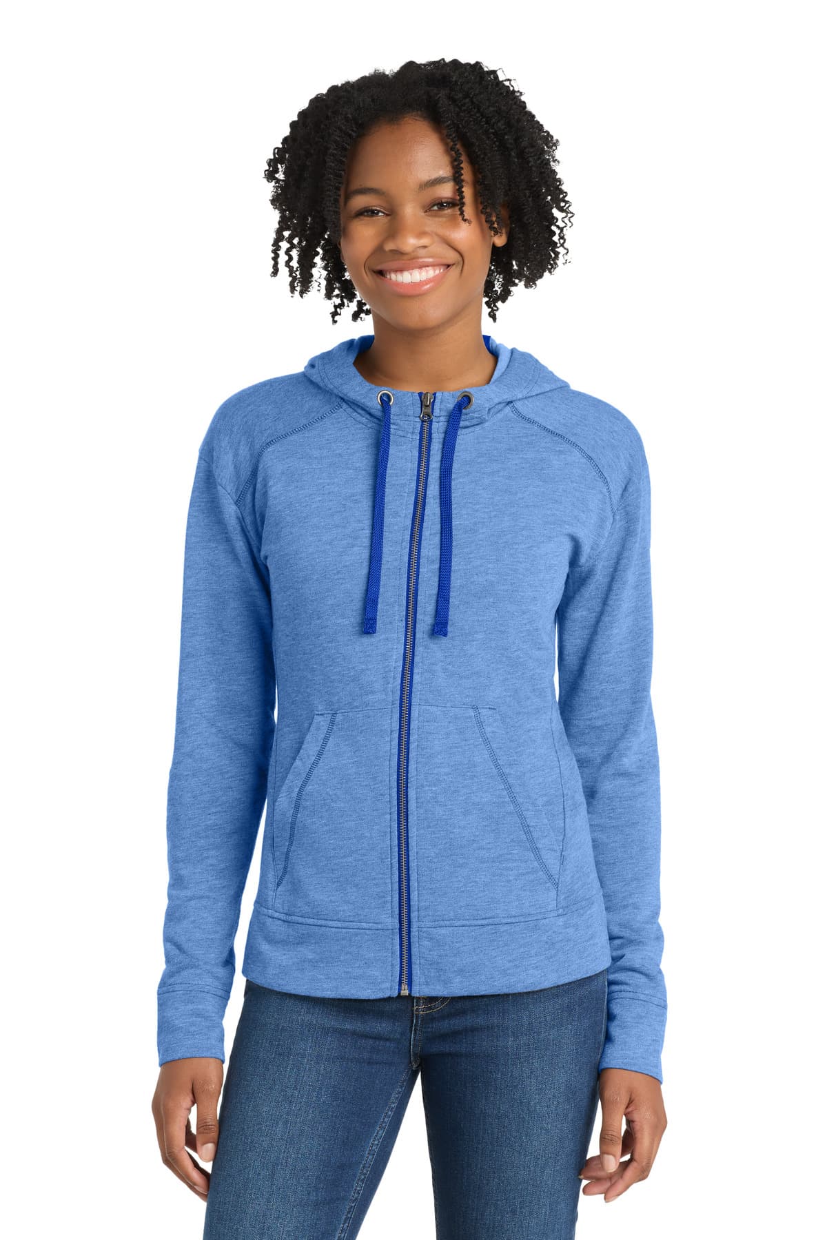 Sport-Tek ® Women's PosiCharge ® Tri-Blend Wicking Fleece Full-Zip Hooded Jacket LST293 thumbnail 5