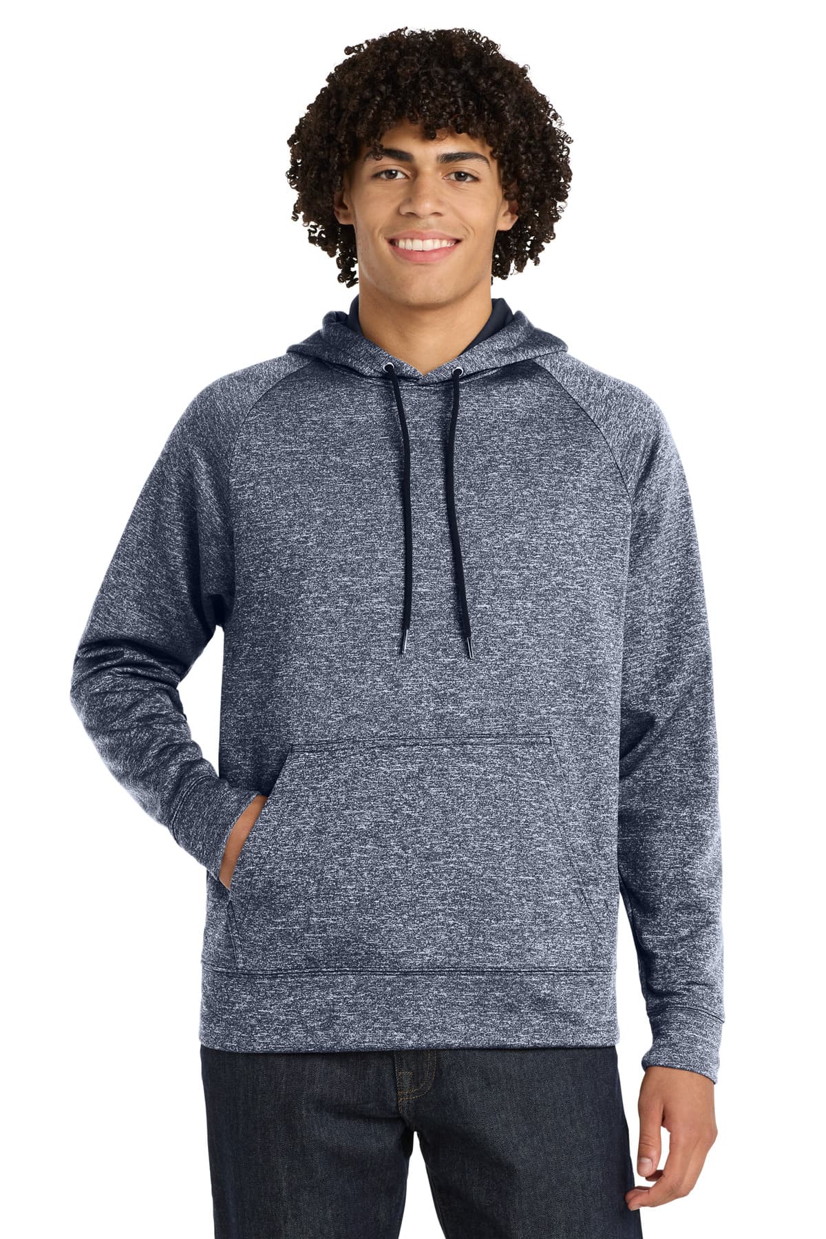 Sport-Tek ® PosiCharge ® Electric Heather Fleece Hooded Pullover. ST225 thumbnail 3