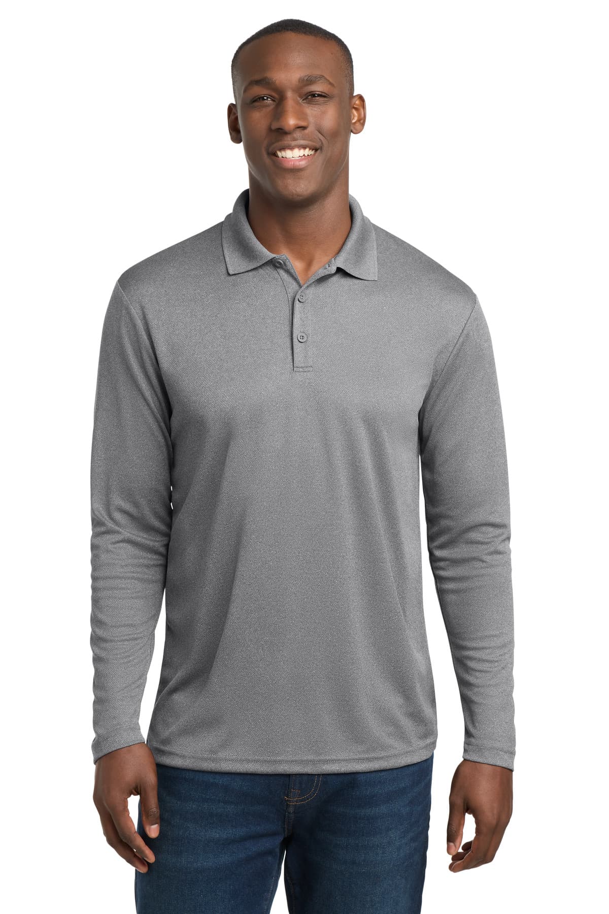Sport-Tek ® PosiCharge ® RacerMesh ® Long Sleeve Polo. ST640LS thumbnail 4