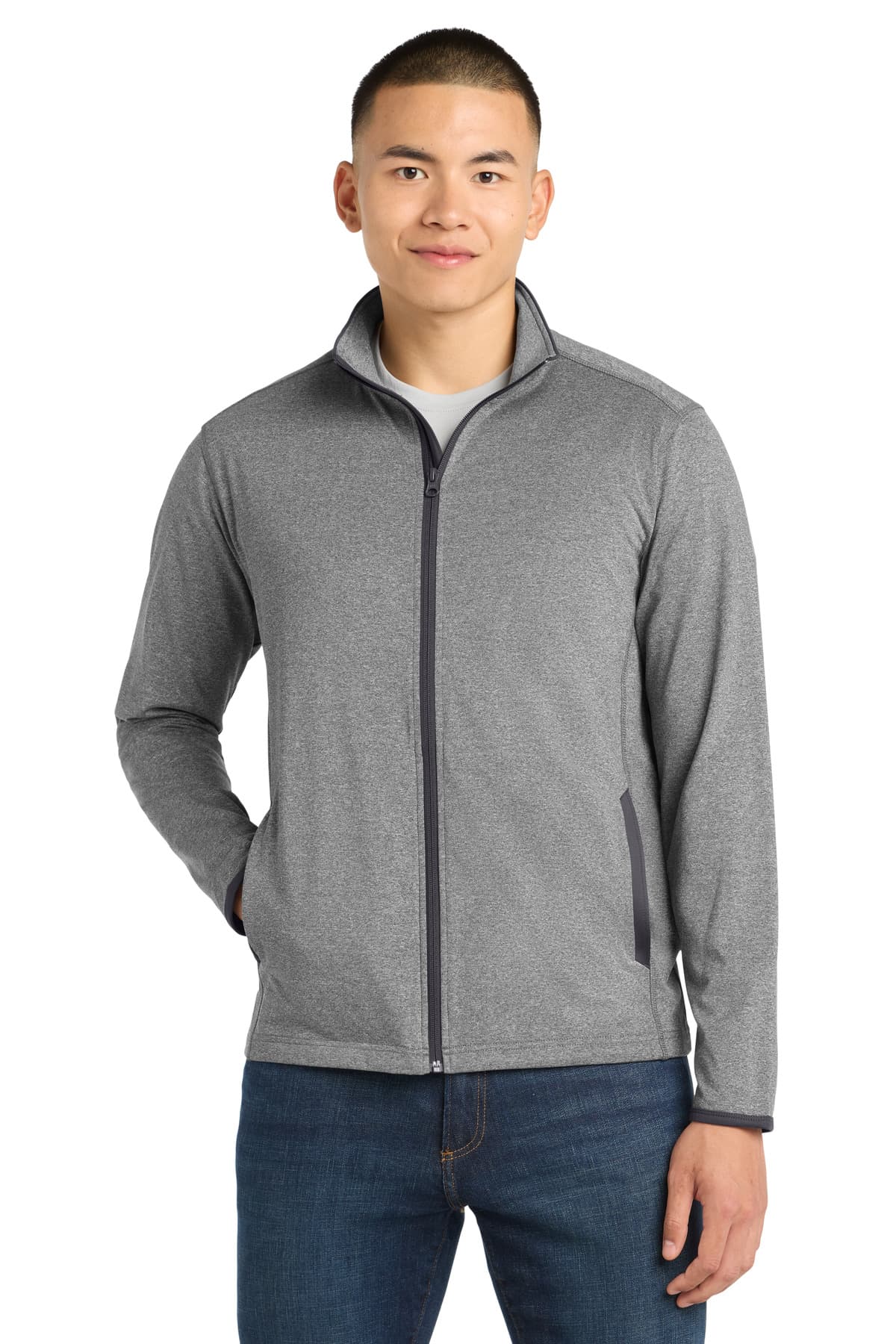 Sport-Tek ® Sport-Wick ® Stretch Contrast Full-Zip Jacket. ST853 thumbnail 5