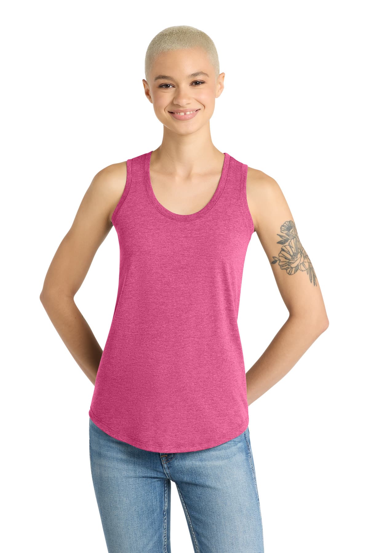 District ® Women's Perfect Tri ® Racerback Tank. DM138L thumbnail 4