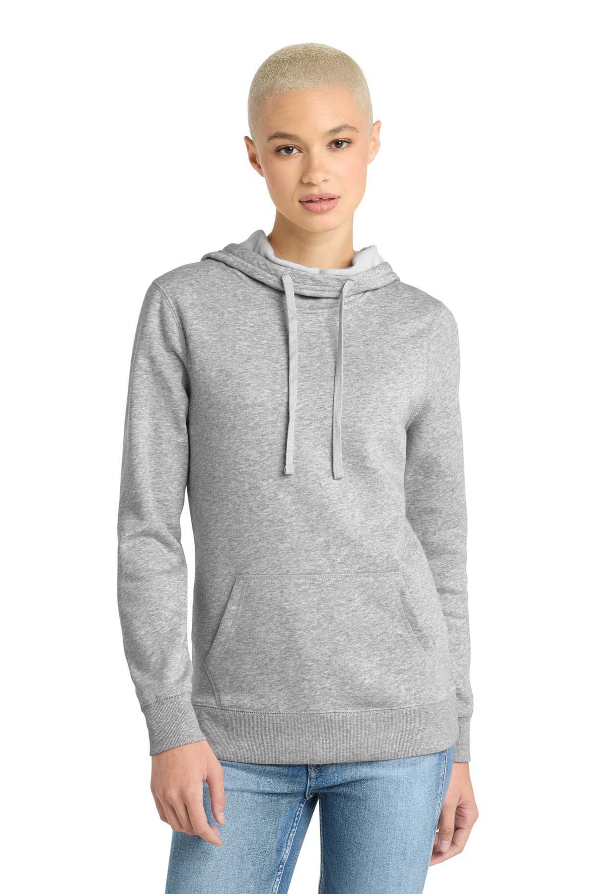 District ® Women's Lightweight Fleece Hoodie. DM493 thumbnail 3