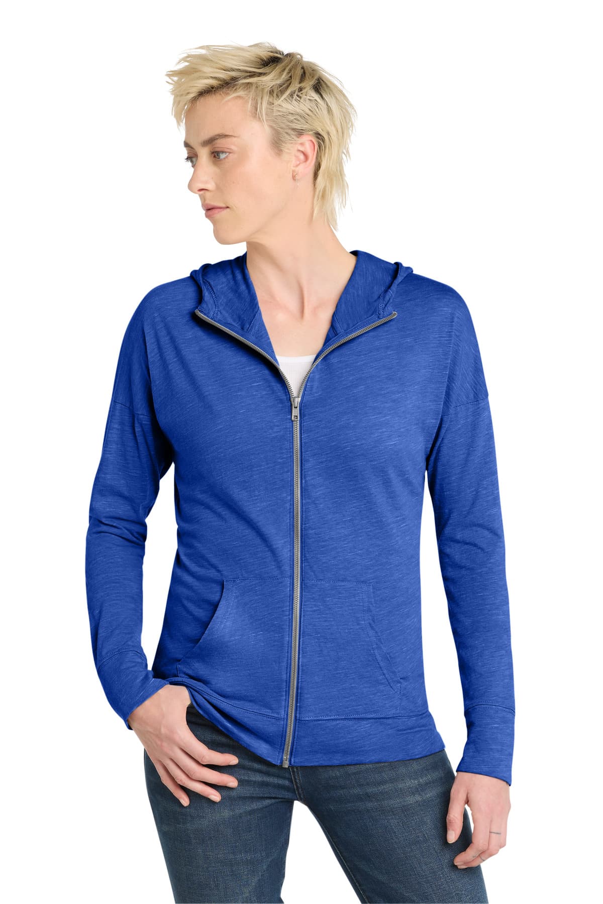 District ® Women's Medal Full-Zip Hoodie. DT665 thumbnail 3