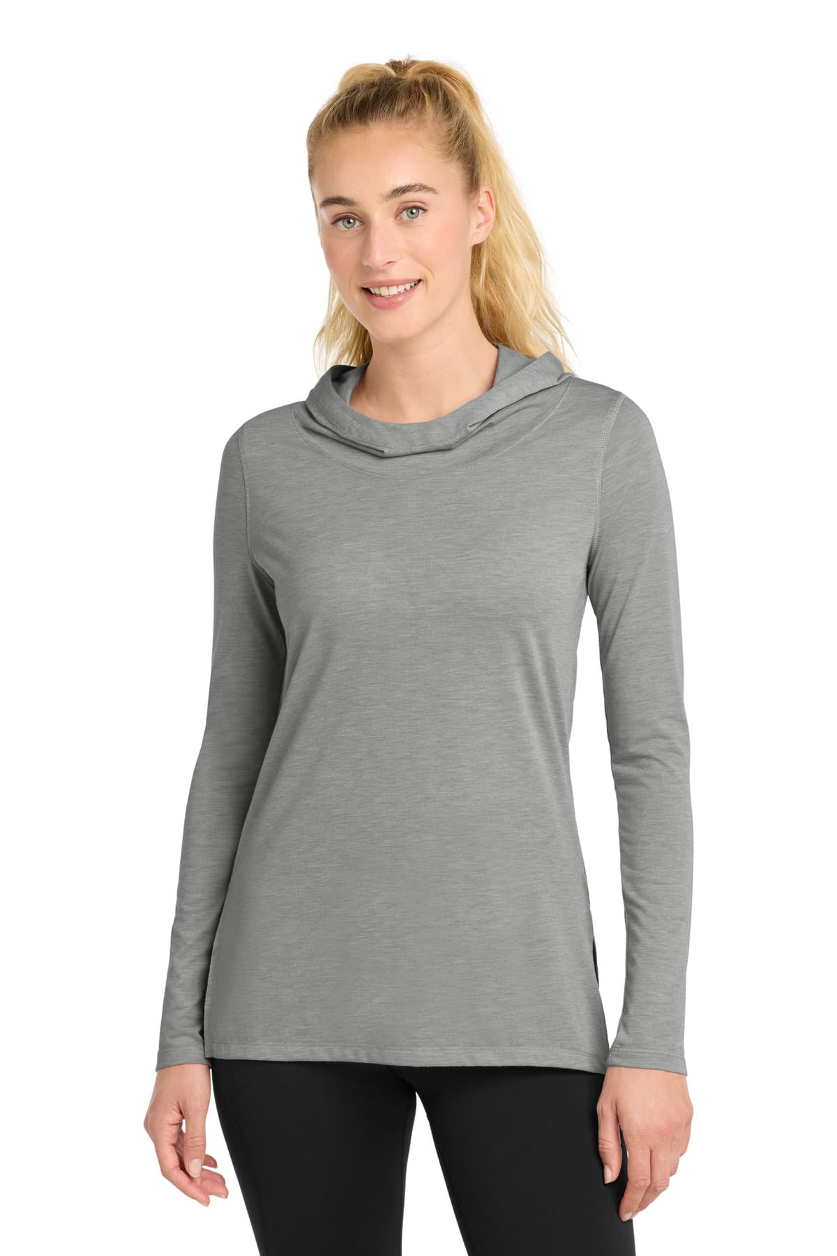 Sport-Tek ® Women's PosiCharge ® Tri-Blend Wicking Long Sleeve Hoodie LST406 thumbnail 4