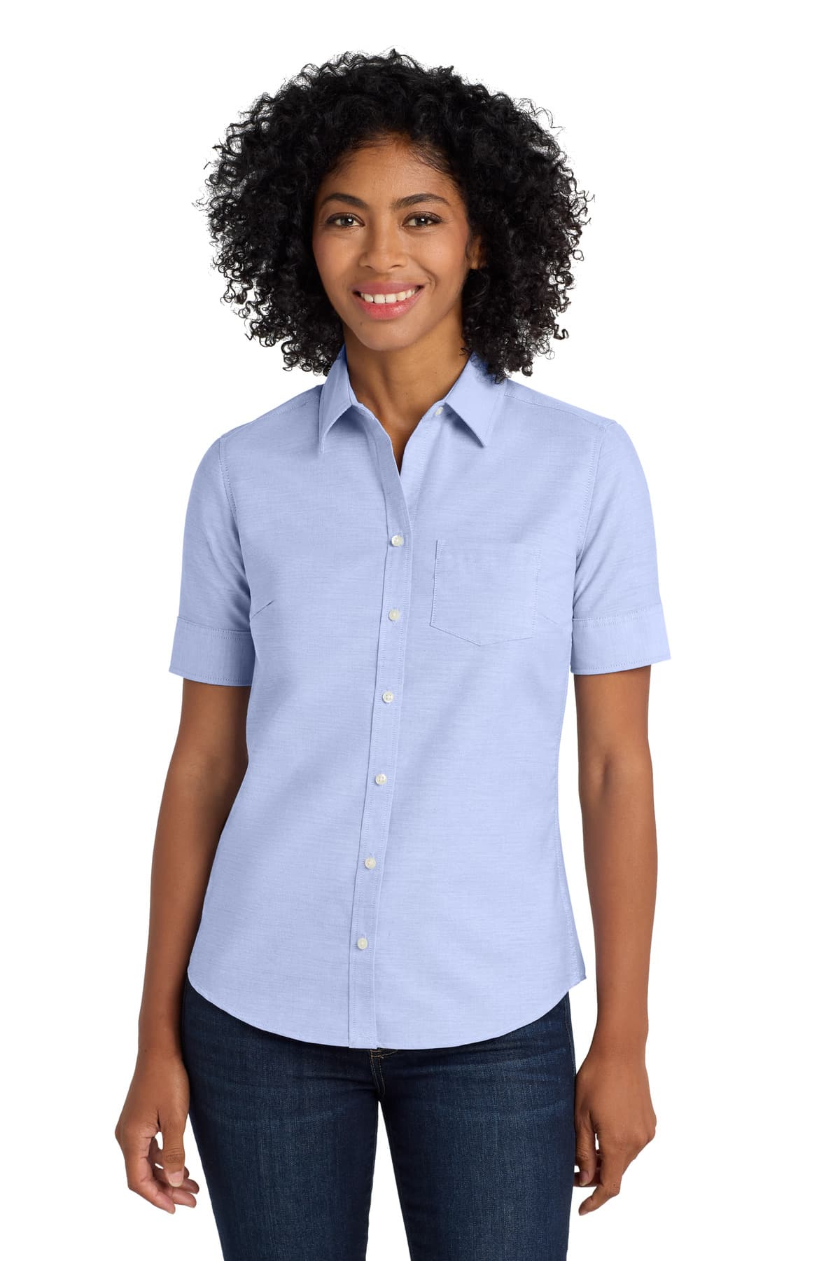 Port Authority ® Women's Short Sleeve SuperPro  Oxford Shirt. L659 thumbnail 4