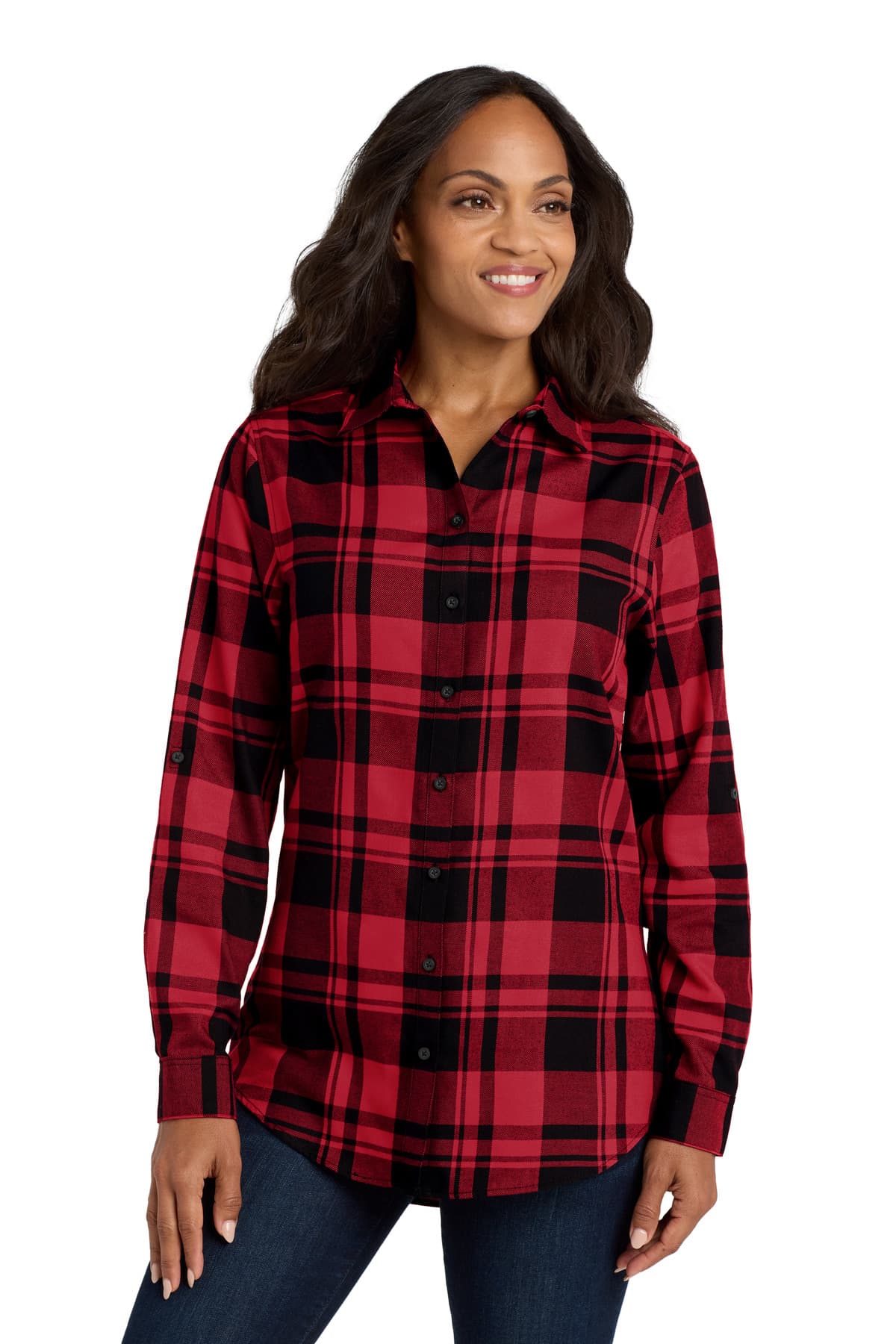 Port Authority ® Women's Plaid Flannel Tunic . LW668 thumbnail 5
