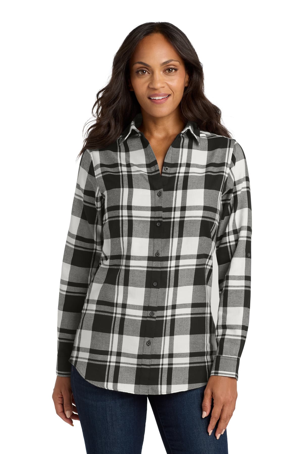 Port Authority ® Women's Plaid Flannel Tunic . LW668 thumbnail 4