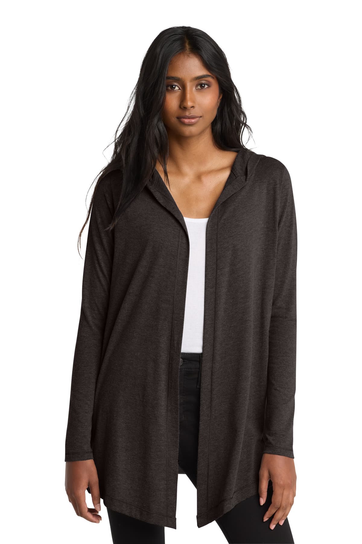 District ® Women's Perfect Tri ® Hooded Cardigan. DT156 thumbnail 2