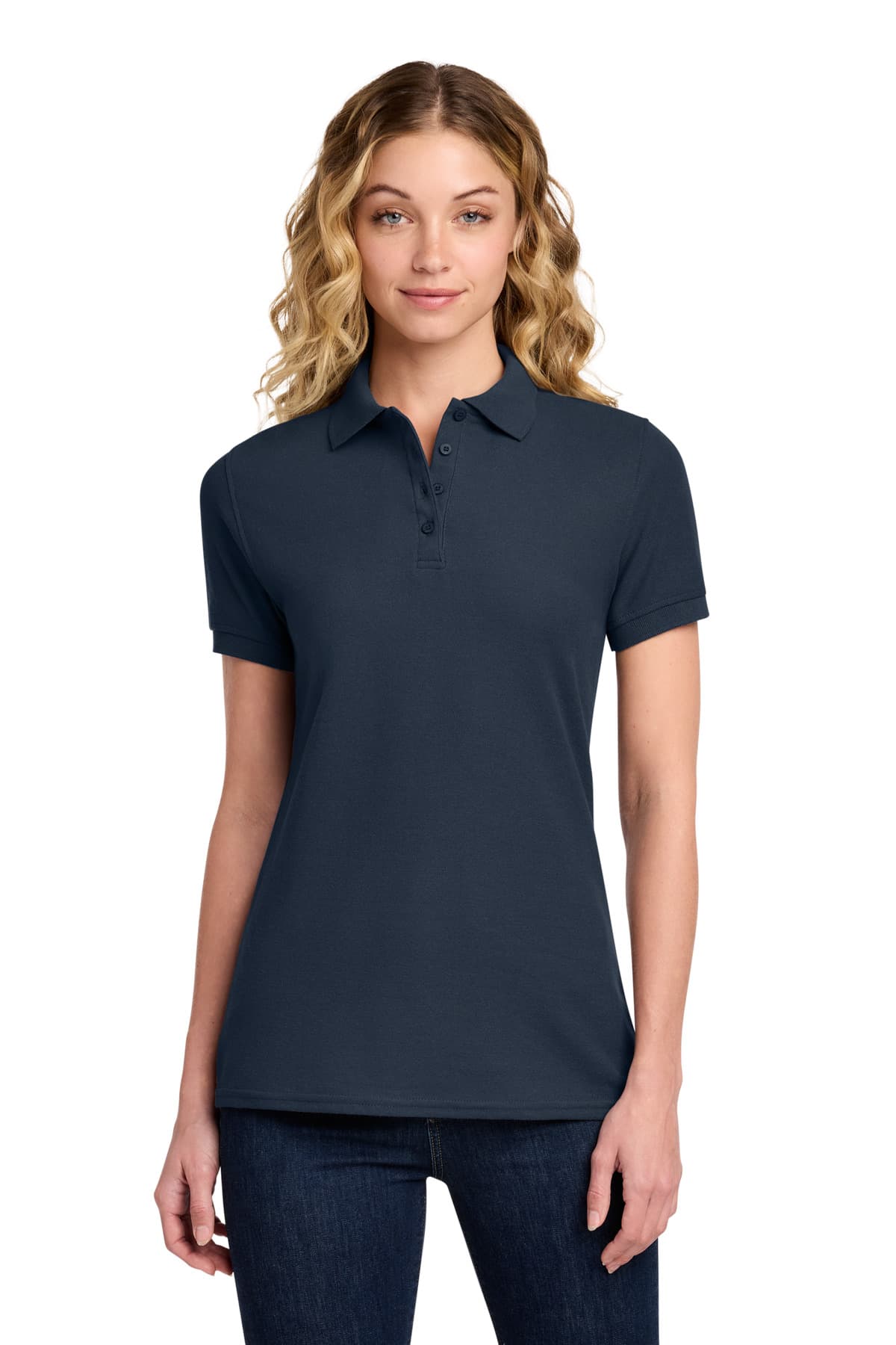 Port & Co  Women's Core Blend Pique Polo. LKP155 thumbnail 4