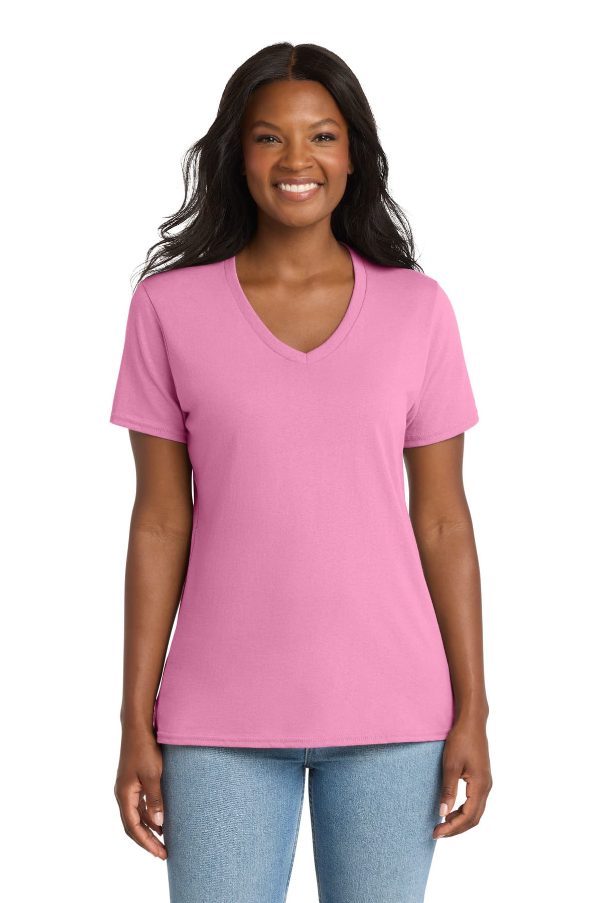 Port & Co  Women's Core Cotton V-Neck Tee. LPC54V thumbnail 4