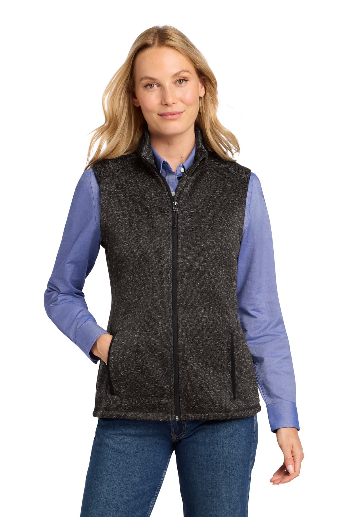 Port Authority ® Women's Sweater Fleece Vest L236 thumbnail 2