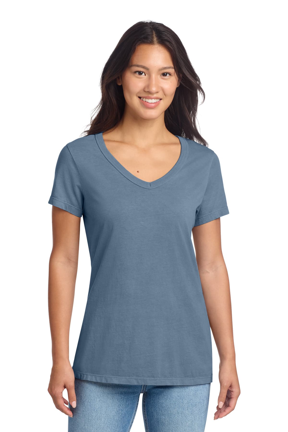 Port & Co  Women's Beach Wash ® Garment-Dyed V-Neck Tee LPC099V thumbnail 3