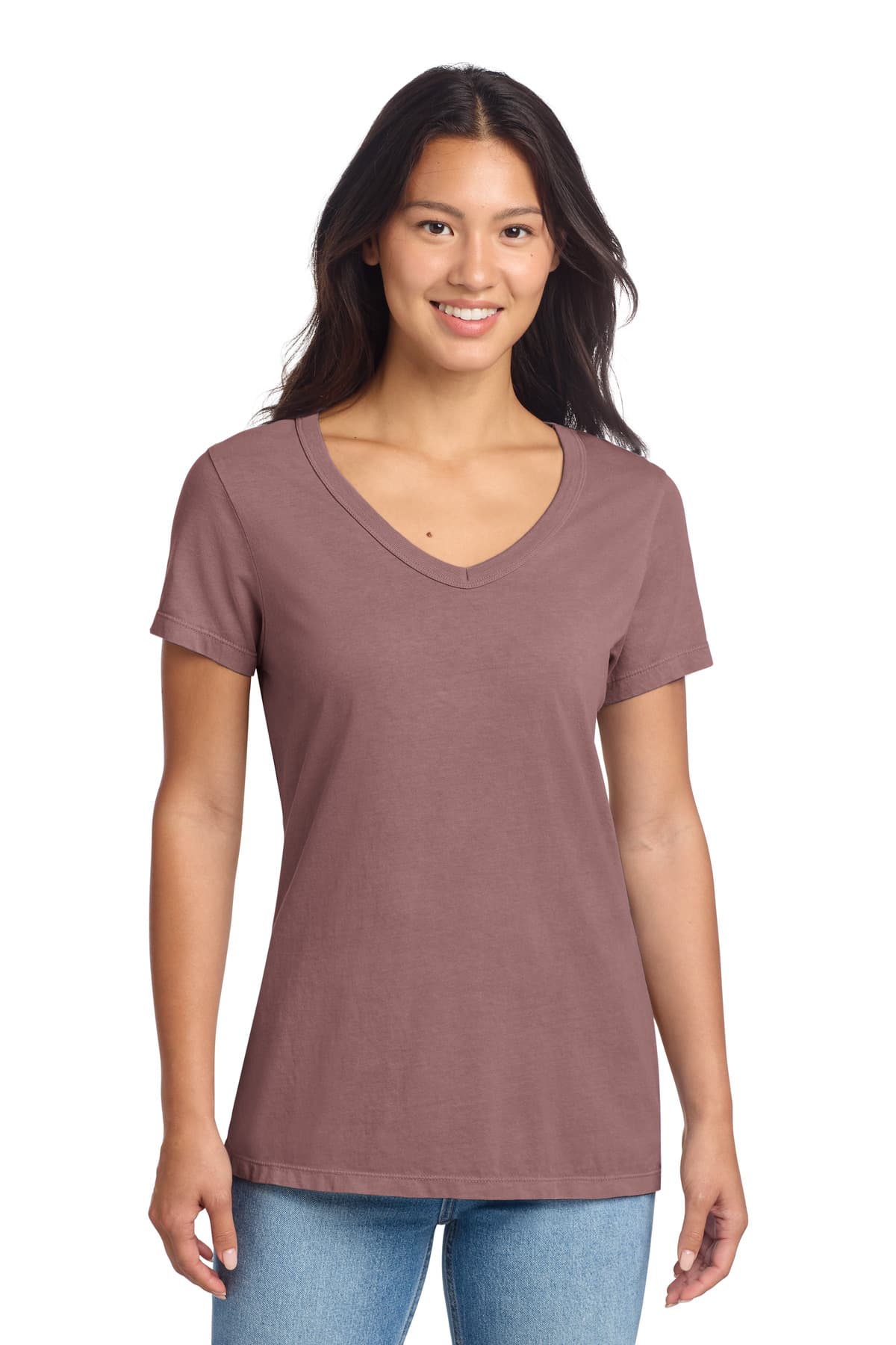 Port & Co  Women's Beach Wash ® Garment-Dyed V-Neck Tee LPC099V thumbnail 4
