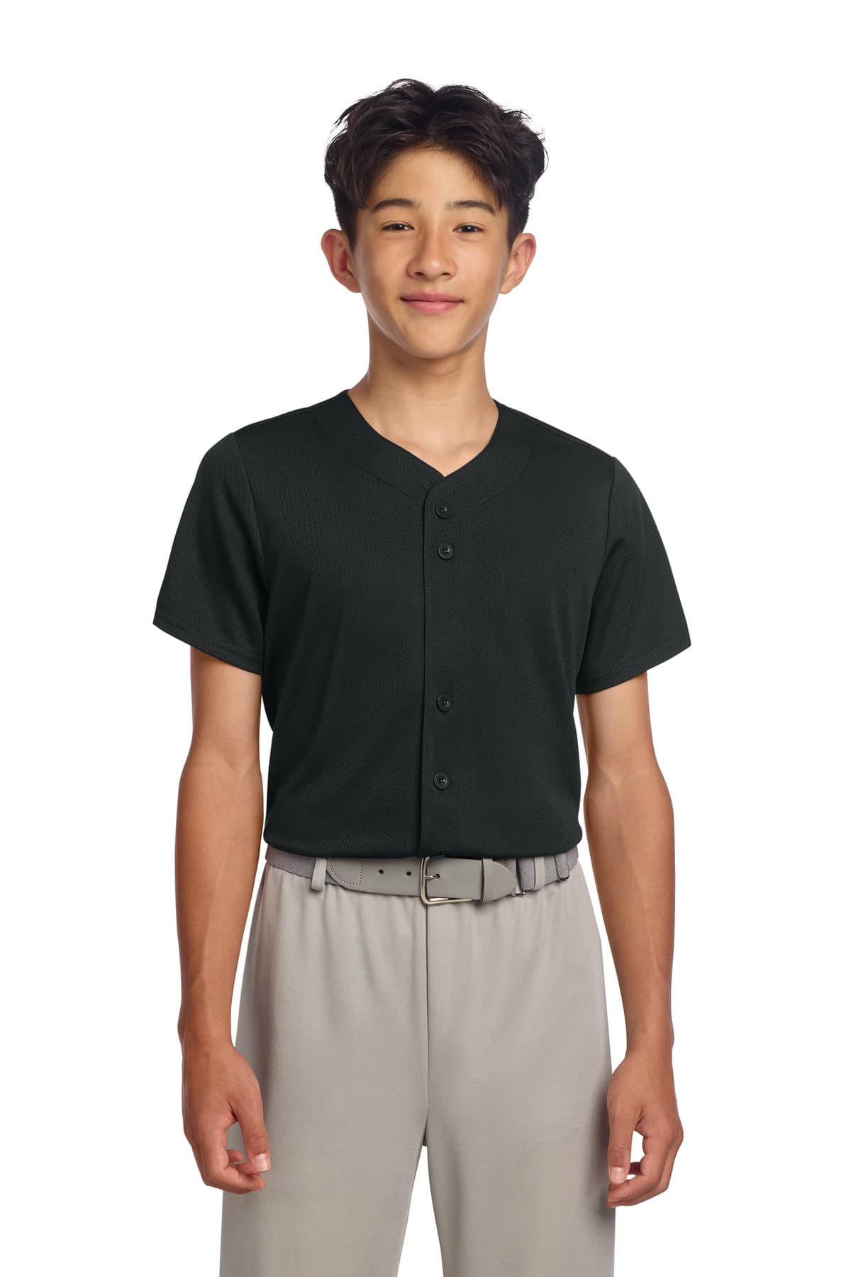Sport-Tek ® Youth PosiCharge ® Tough Mesh Full-Button Jersey YST220 thumbnail 2