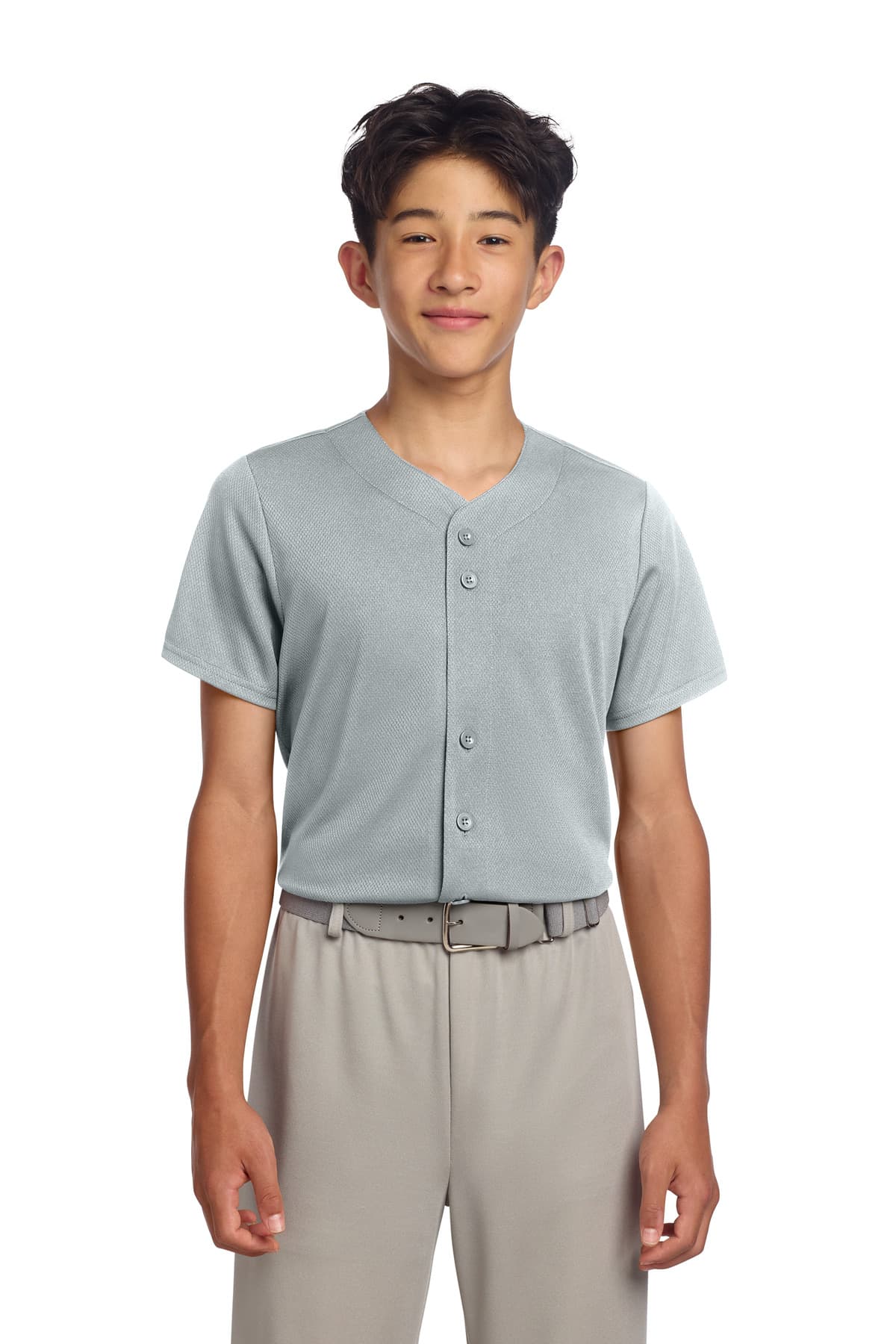 Sport-Tek ® Youth PosiCharge ® Tough Mesh Full-Button Jersey YST220 thumbnail 3