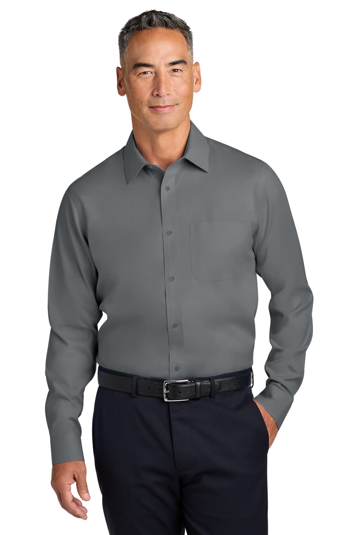 Brooks Brothers ® Wrinkle-Free Stretch Pinpoint Spread Collar Shirt BB18012 thumbnail 3